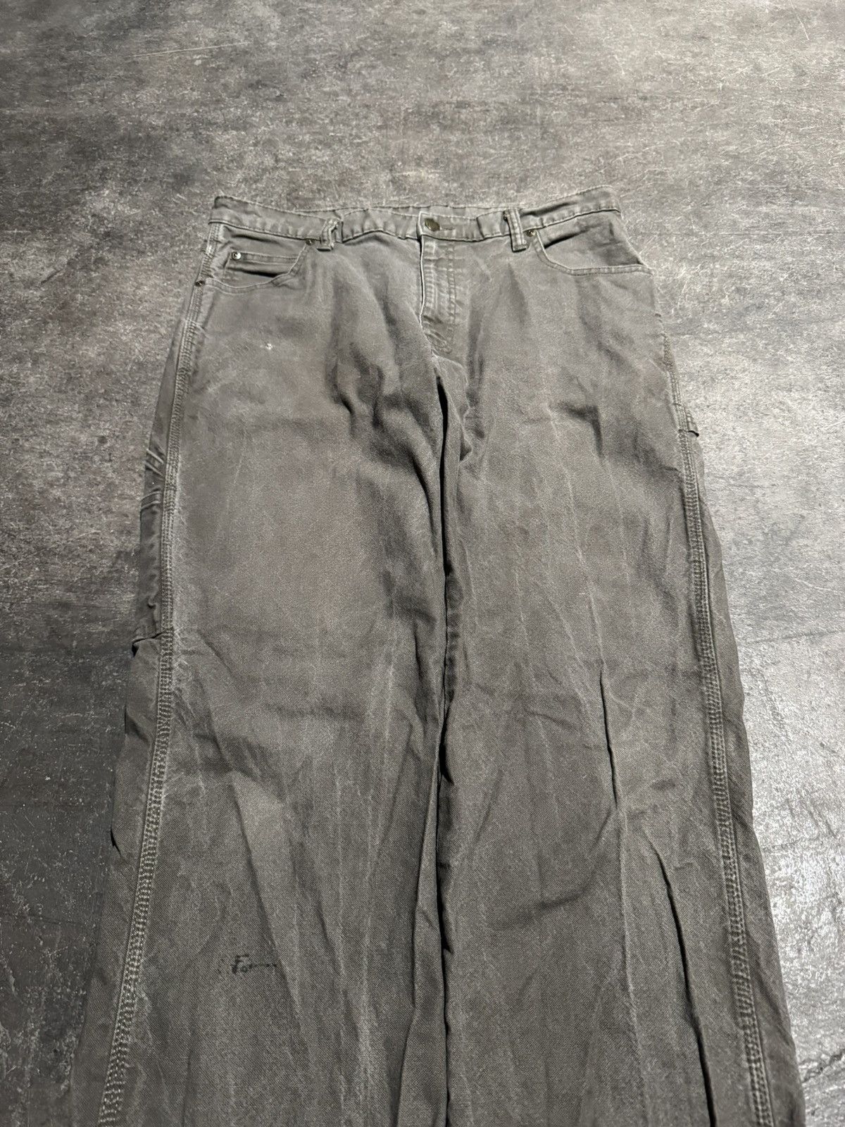 Dickies × Vintage Vintage Dickies Gray Carpenter Work Pants 34x34 Size US 34 / EU 50 - 3 Thumbnail