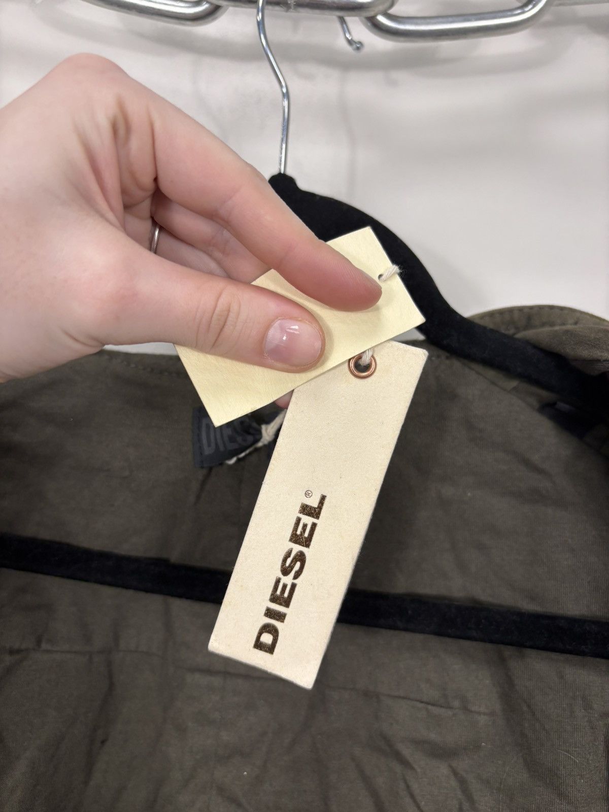 Diesel Diesel L-Zoe NWT Women’s Olive Green Leather Vest Jacket Size S / US 4 / IT 40 - 12 Thumbnail