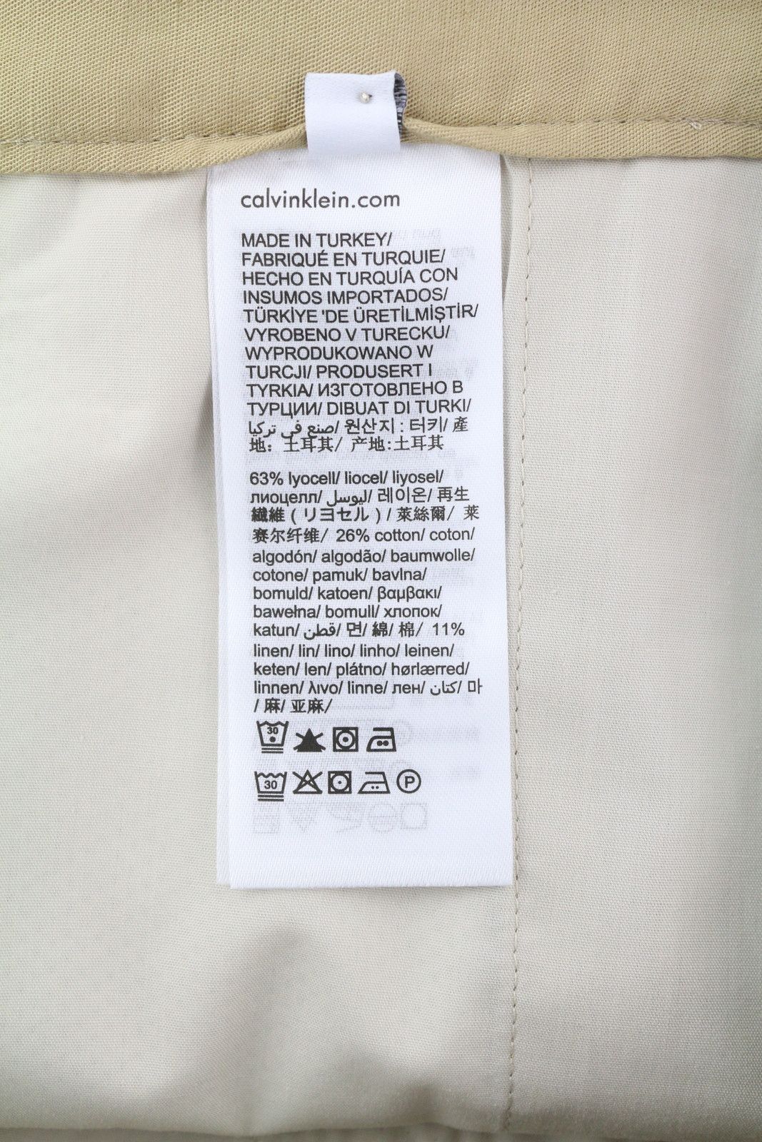Calvin Klein DYED TENCEL TAPERED W40/L32 Brown Linen Trousers 85162 Size US 40 / EU 56 - 5 Thumbnail
