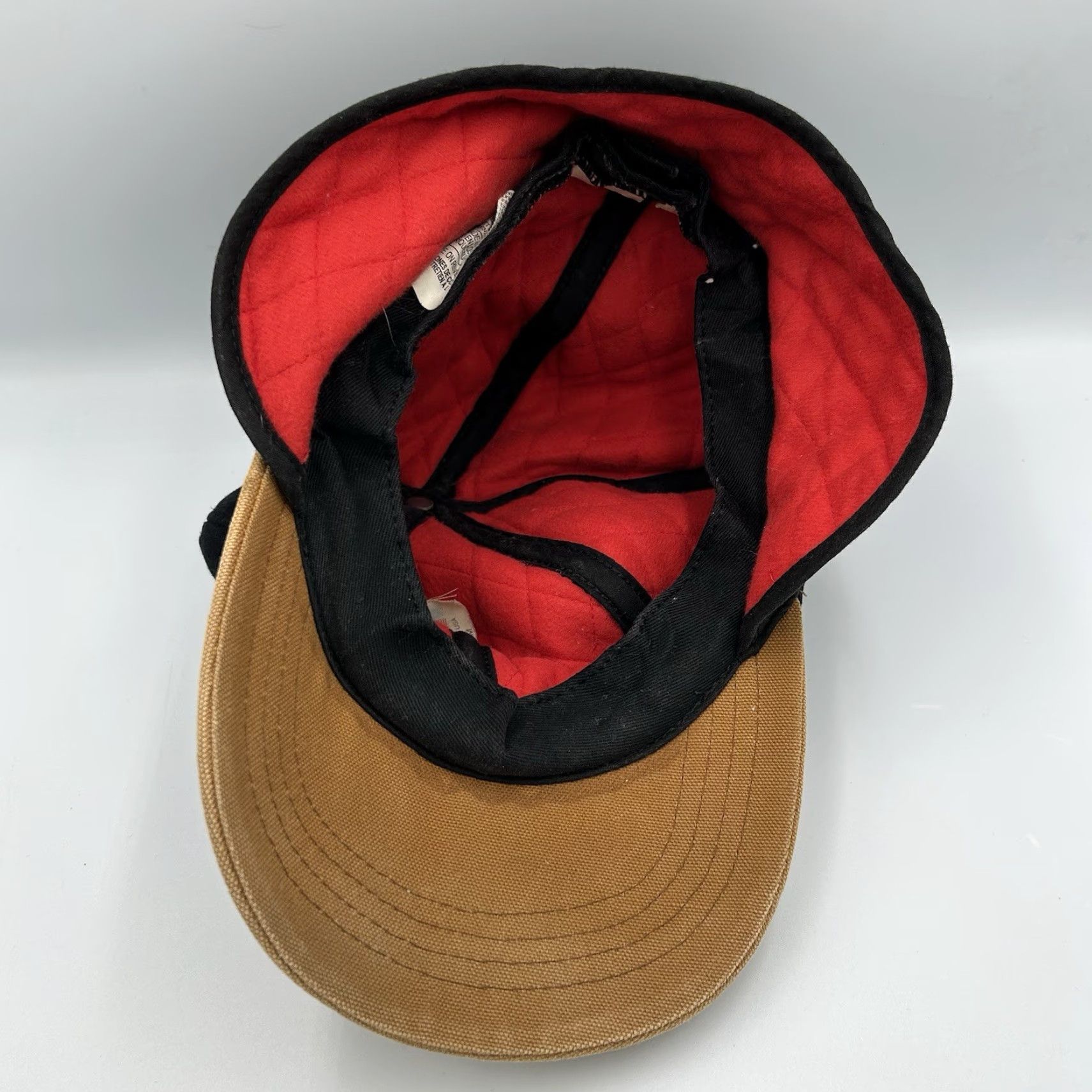 Carhartt VINTAGE Carhartt Work Hat Men Size L Black 90s Flap Hat Size ONE SIZE - 5 Thumbnail