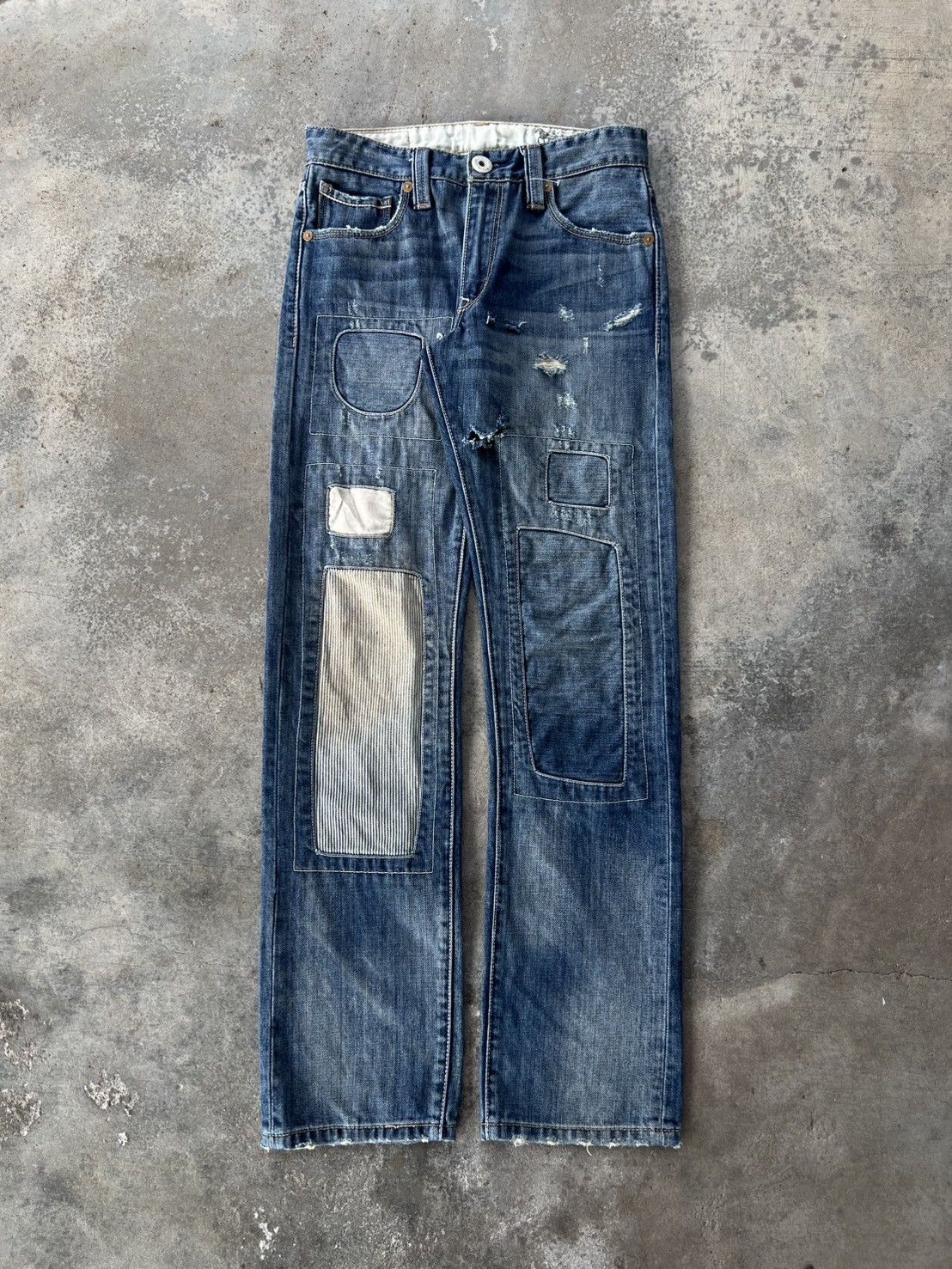 Vintage Repaired Vintage Levi's 505 Slim Straight Denim Pants Size US 29 - 2 Thumbnail