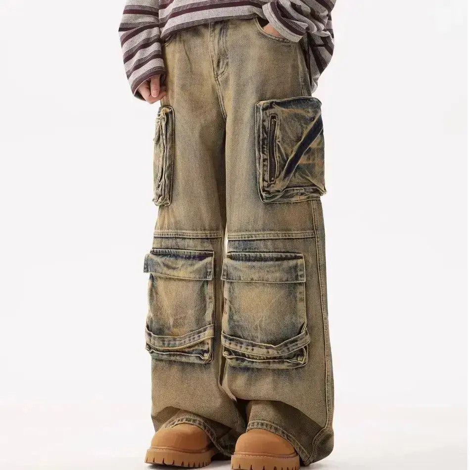 Japanese Brand Retro loose wide leg pocket jeans Size US 32 / EU 48 - 1 Thumbnail