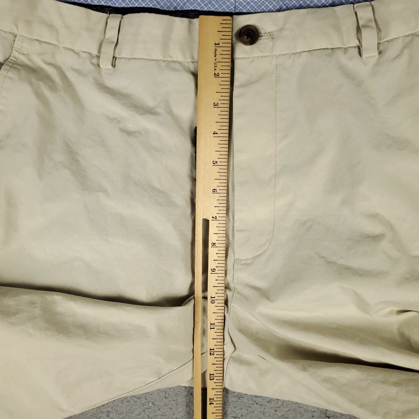 Brooks Brothers Brooks Brothers Mens 38x30 Beige Cotton Flat Front Chino Pants Size US 38 / EU 54 - 4 Thumbnail