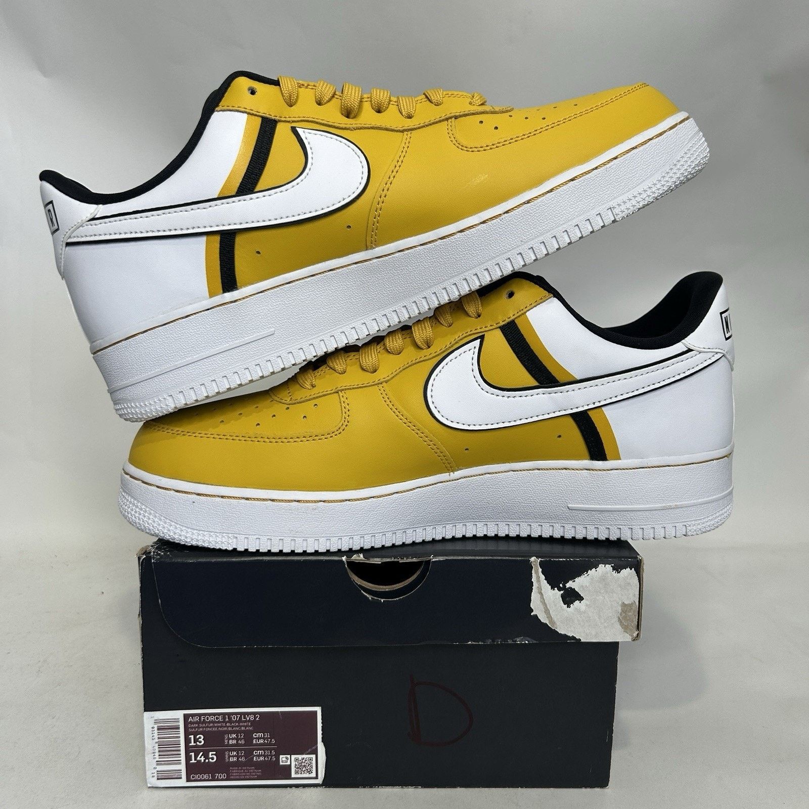 Nike Nike Air Force 1 Low '07 LV8 “Dark Sulfur” CI0061-700 Size US 13 / EU 46 - 3 Thumbnail
