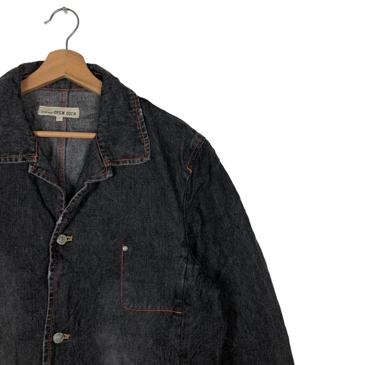 Japanese Brand 🔥90’s Denim Work Jacket Union Made Open Dich Sugar Cane Size US L / EU 52-54 / 3 - 6 Thumbnail