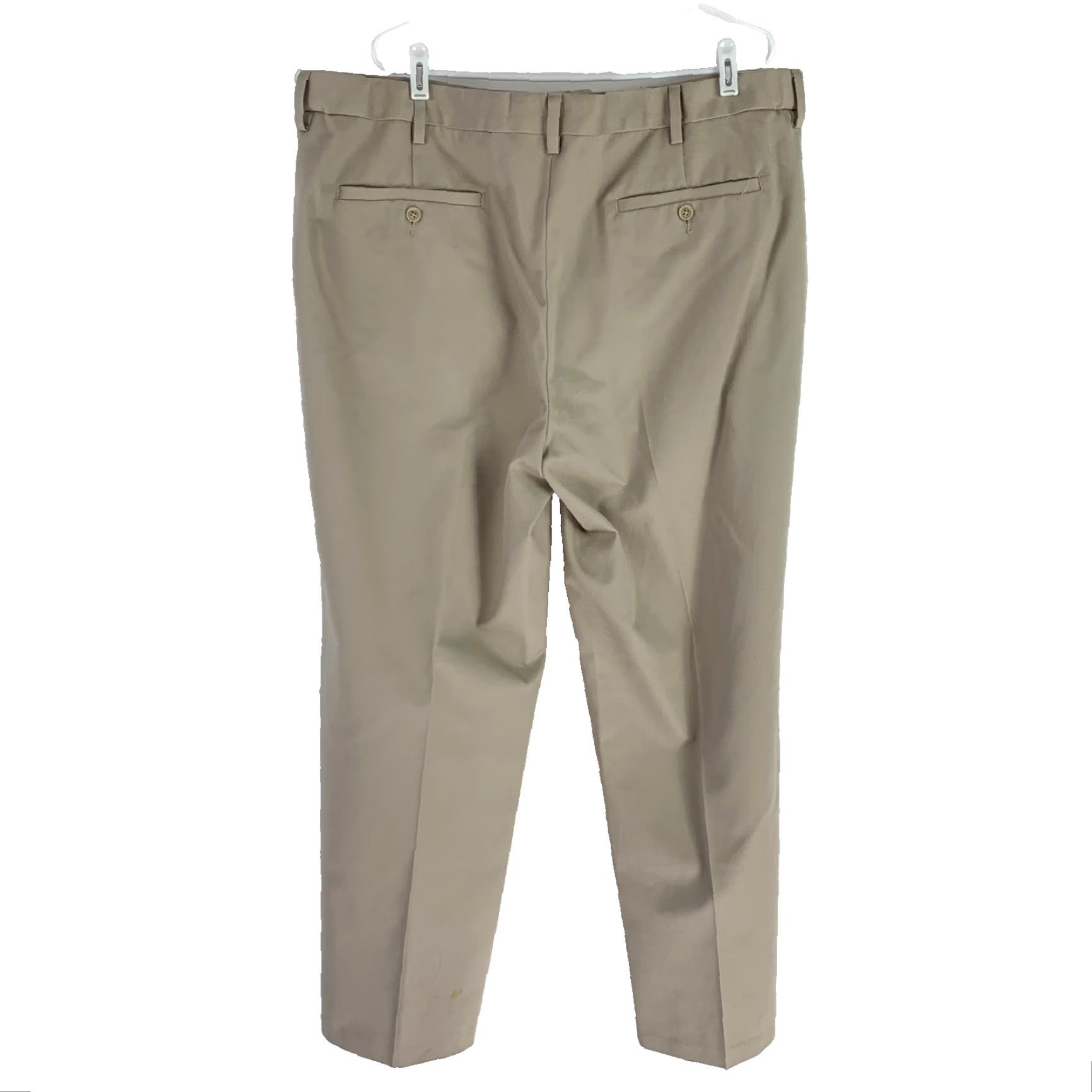Croft & Barrow Croft & Barrow Khaki Pants Mens 42 x 32 Big & Tall Flat Front 100% Cotton Jeans Style Size US 42 / EU 58 - 3 Thumbnail