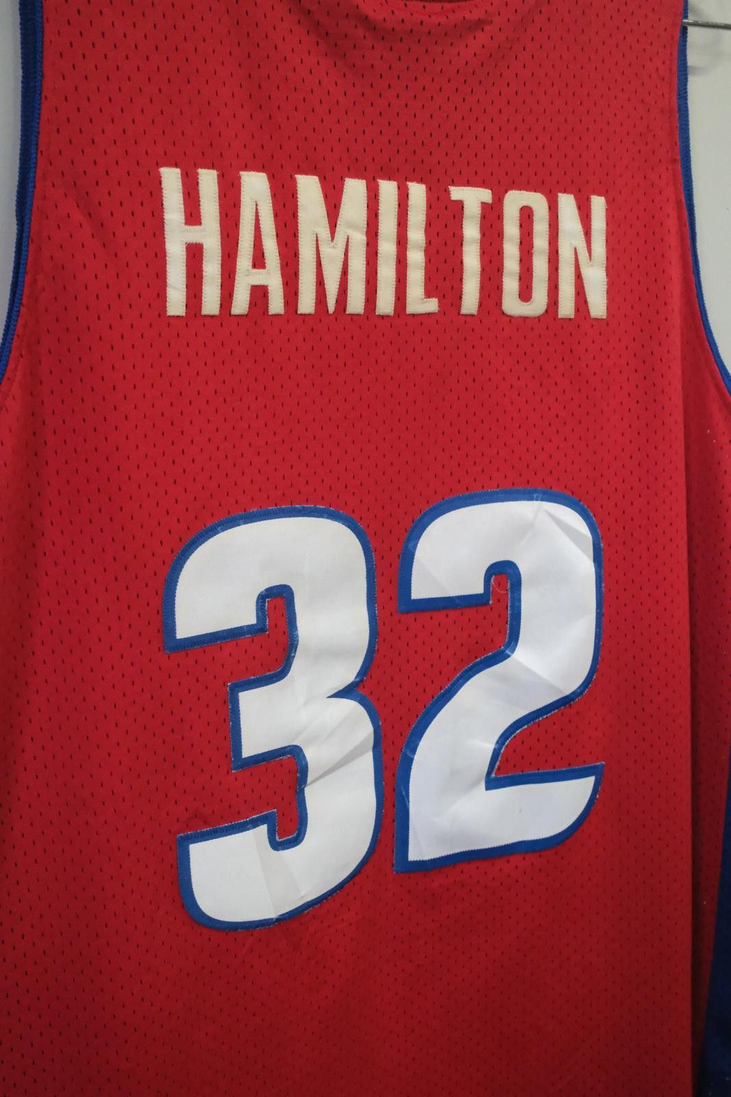 Reebok 04' Reebok Detroit Pistons Hamilton #32 Basketball Jersey Size ONE SIZE - 7 Thumbnail