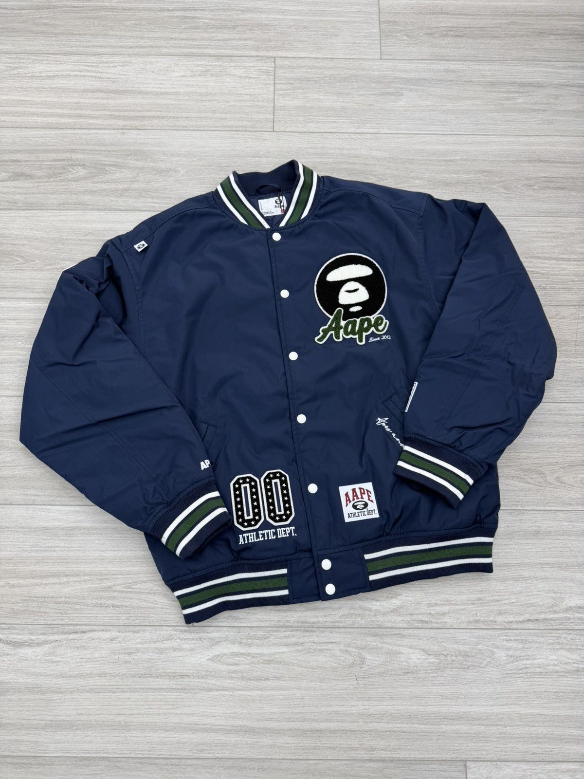 Aape Aape Bomber Jacket Navy Moonface Size US XL / EU 56 / 4 - 1 Thumbnail