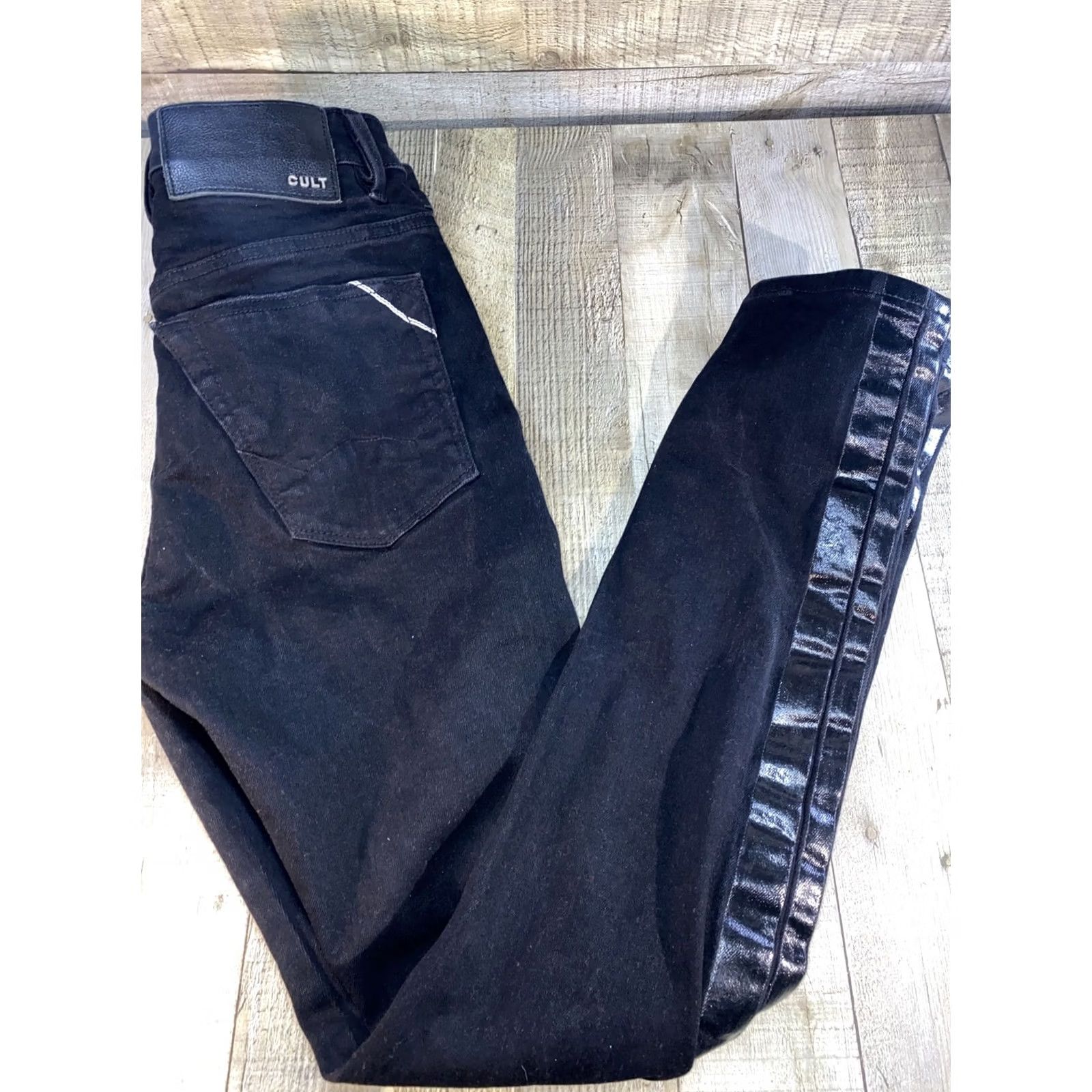 Cult Of Individuality Cult of Individuality Jeans Men 34x32 Black Distressed Tapered Color Black Mens Jeans 34x32 Size US 34 / EU 50 - 4 Thumbnail