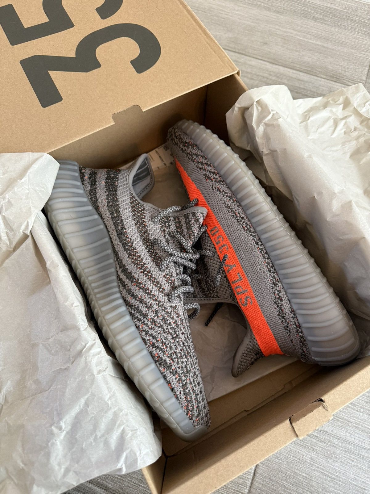 Adidas ADIDAS Yeezy Boost 350 V2 Beluga Reflective Grey Red Sz 12 Size US 12 / EU 45 - 3 Thumbnail