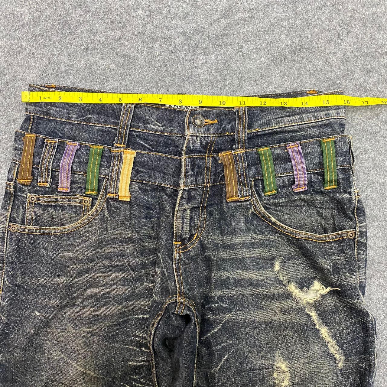 If Six Was Nine 💥Best Offer💥 Nylaus Clothing Double Waist Distressed Denim Size US 32 / EU 48 - 5 Thumbnail