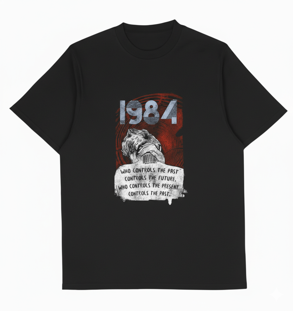 Other Street Retro 1984 Control Future High Quality Black T-Shirt Size US M / EU 48-50 / 2 - 1 Thumbnail