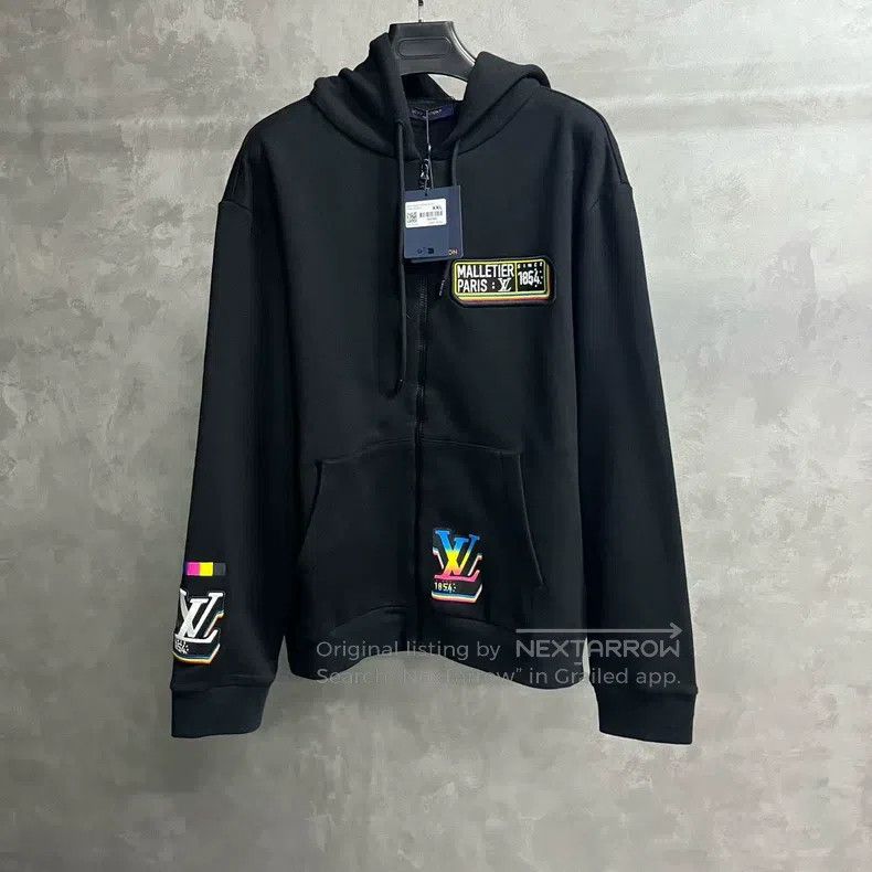 Louis Vuitton Louis Vuitton Latest Black Graphic Zip Hooded Long Sleeve Size US XXL / EU 58 / 5 - 1 Thumbnail