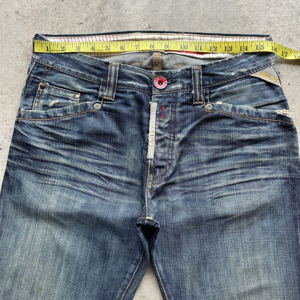 Jean × Replay × Vintage W32💥 Vintage Replay FLARE Faded Jeans Pants BOOTCUT Denim Size US 32 / EU 48 - 5 Thumbnail