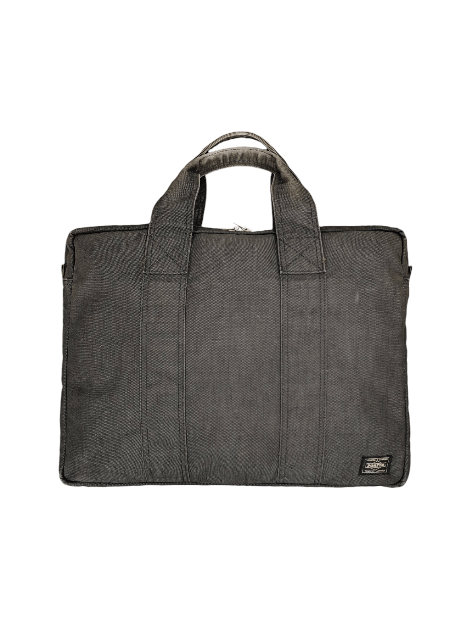 Porter Vintage Porter Japan Black Faded Canvas Briefcase Tote Bag Size ONE SIZE - 4 Thumbnail