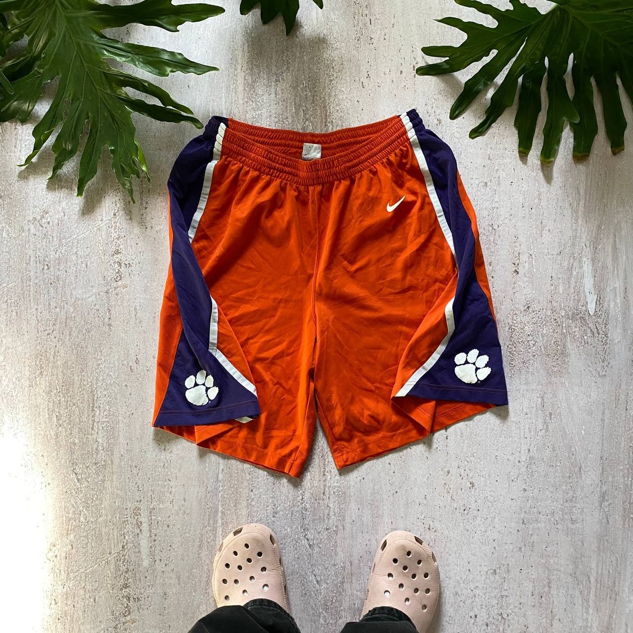 Nike × Vintage VINTAGE 90S NIKE TEAM CLEMSON TIGERS RARE NBA SHORTS 296 Size US 34 / EU 50 - 1 Thumbnail