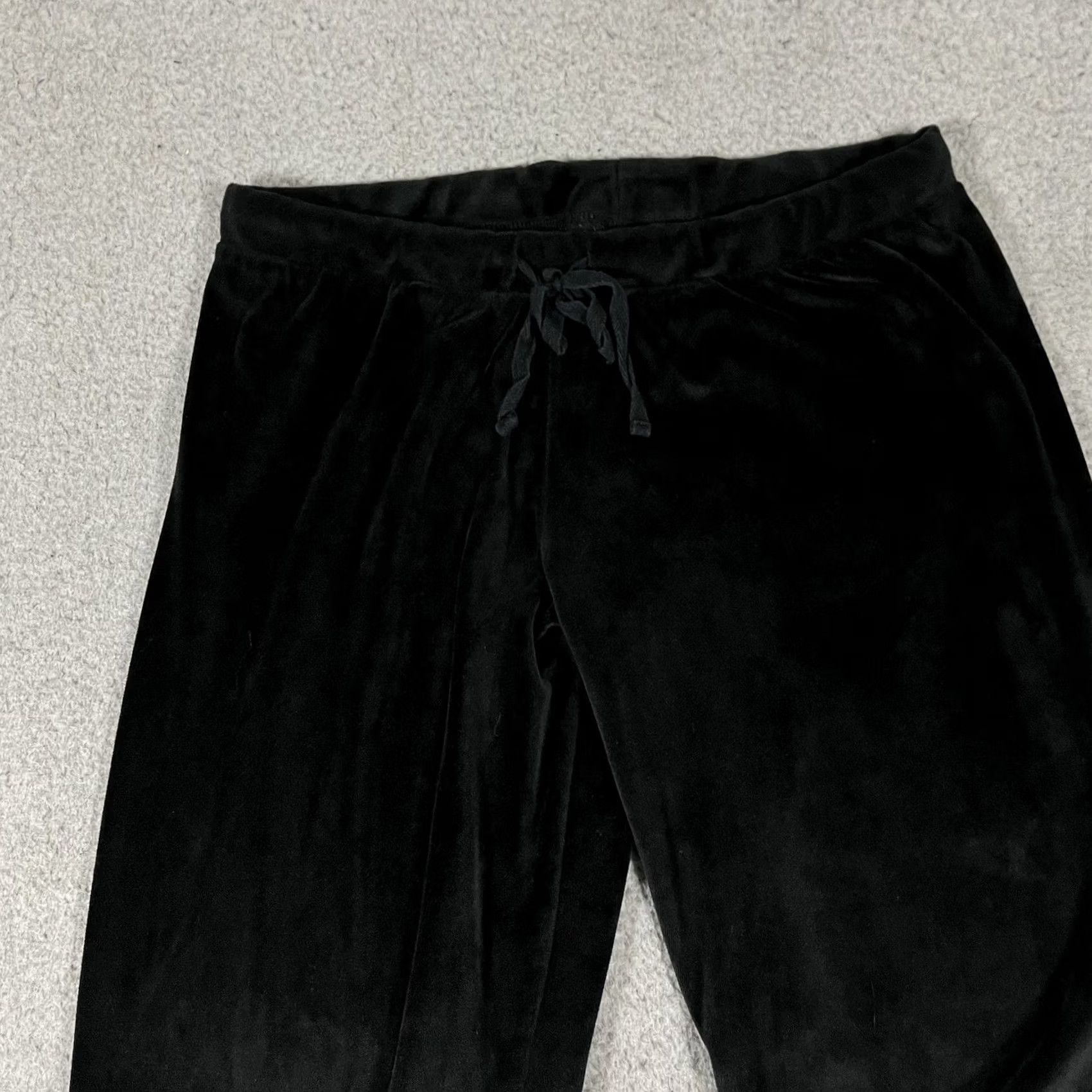 Juicy Couture Juicy Couture Joggers Womens S Black Velour Rhinestone Y2K Sweatpants Bottom Size 28" / US 6 / IT 42 - 5 Thumbnail