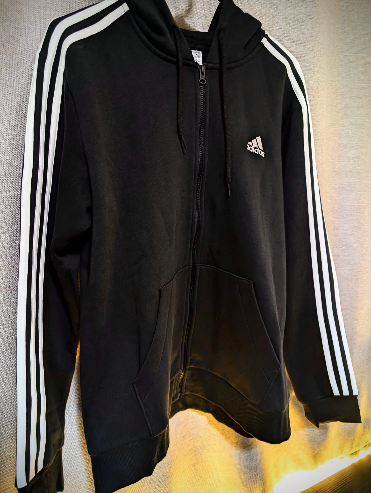 Adidas Adidas Black Hoodie Zip-up Jacket Size L / US 10 / IT 46 - 2 Thumbnail