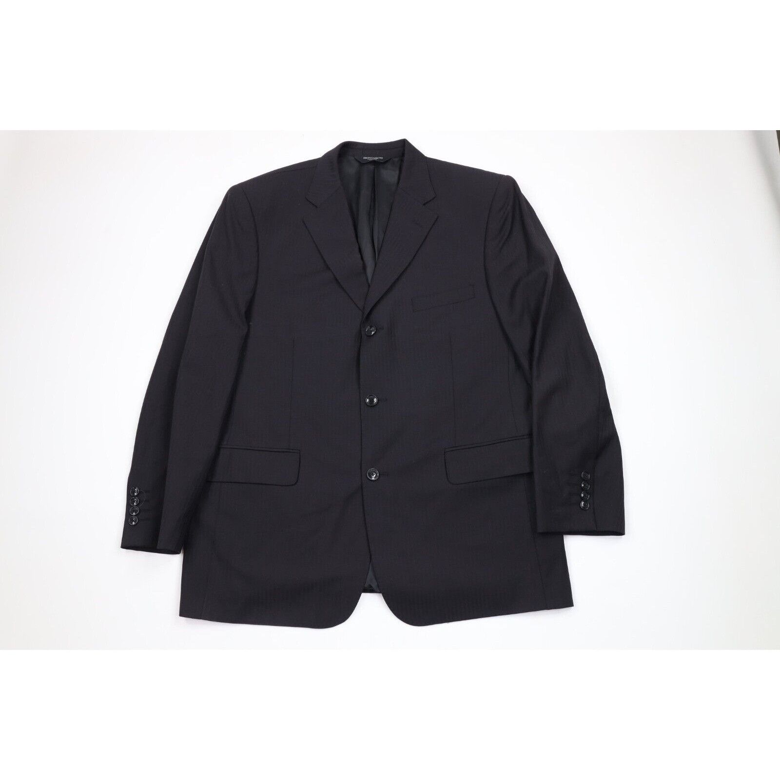 Vintage Vintage Streetwear Super 130s Wool 2 Piece Striped Suit Size 42R - 2 Thumbnail