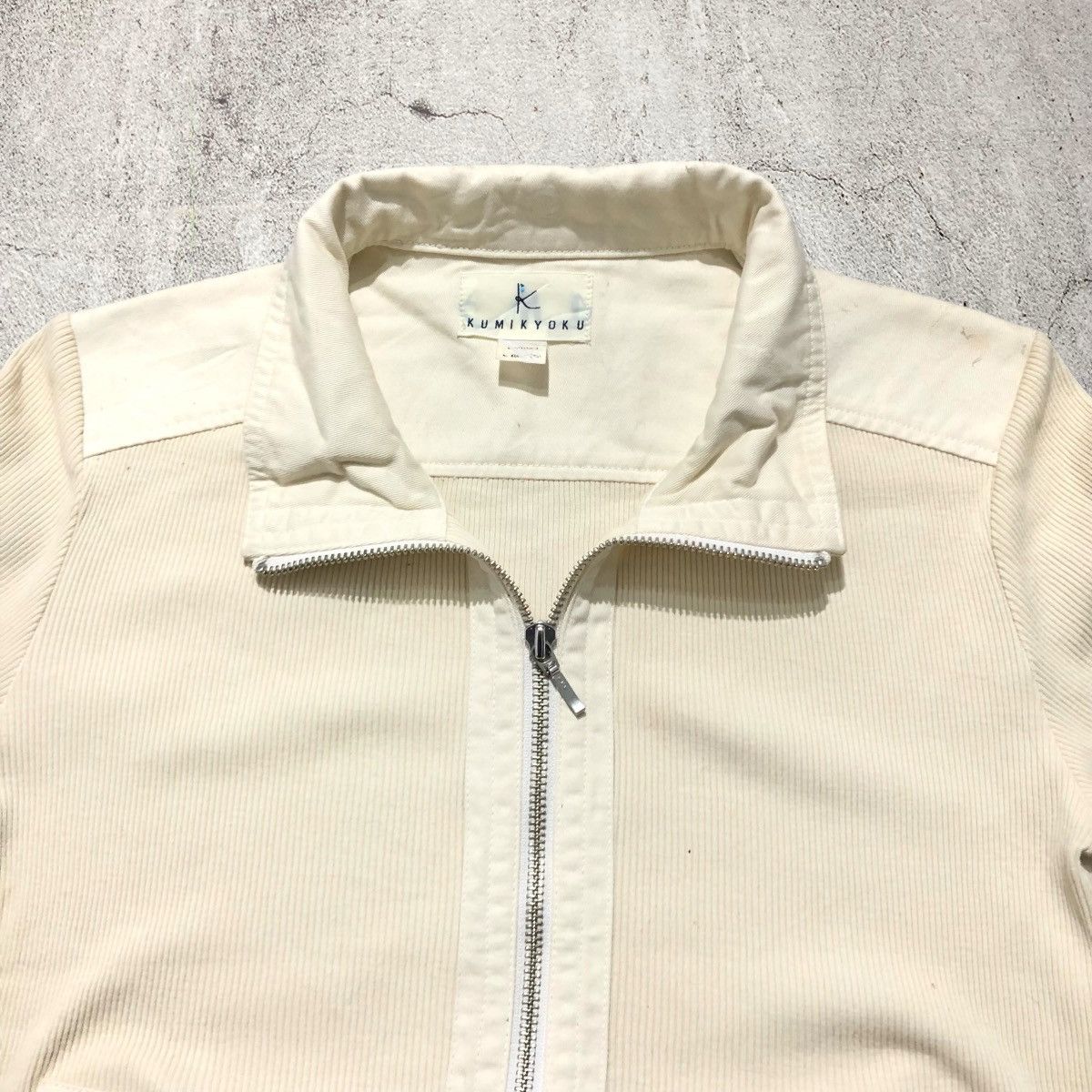 Japanese Brand 2000s Kumikyoku Corduroy Jacket Beauty Beast Beige Designer Size US XS / EU 42 / 0 - 7 Thumbnail