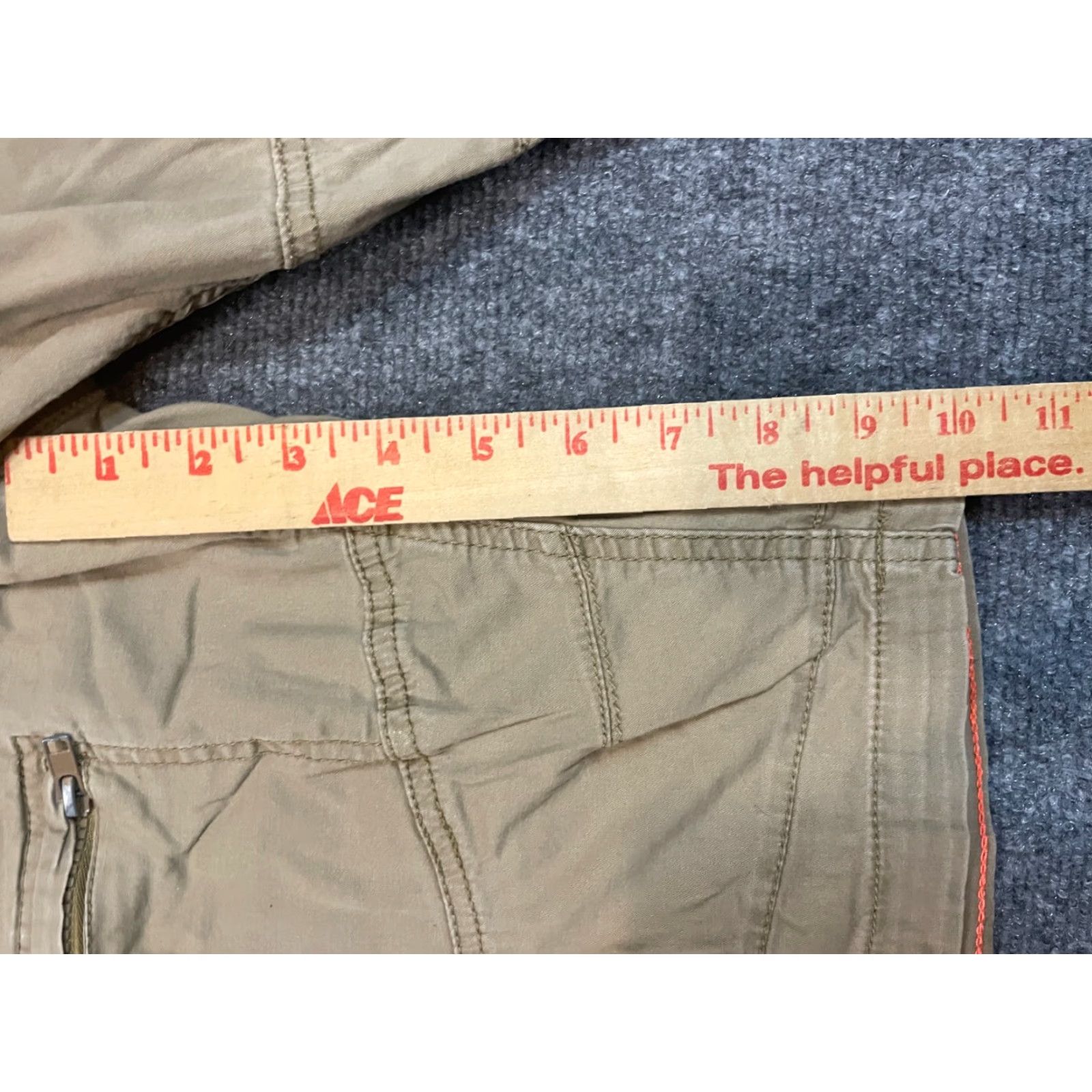 Vintage Projek Raw Shorts Womens 30" Waist Cargo Pockets Tan Y2K Cargo Pocket Front Flat Front Regular Cotton Brown Size 30" / US 8 / IT 44 - 4 Thumbnail