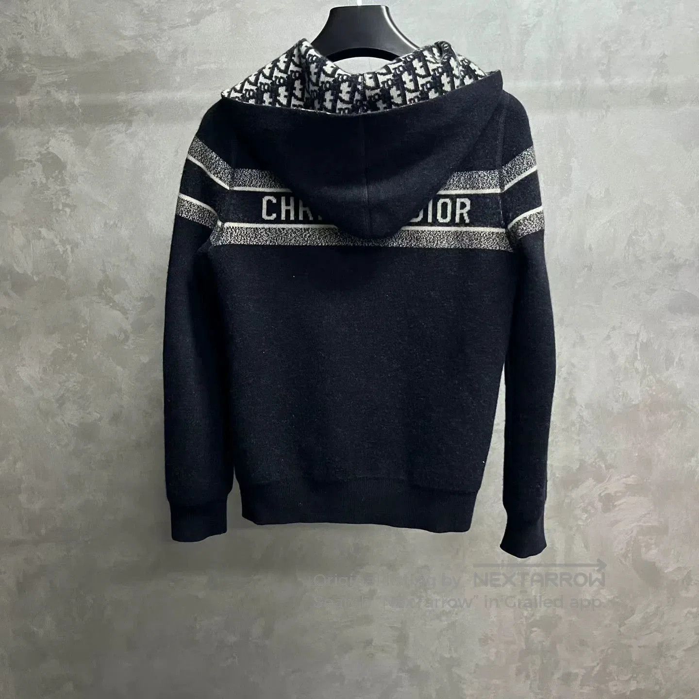 Dior Dior Navy Print Reversible Hooded Sweatshirt. Size S / US 4 / IT 40 - 2 Thumbnail