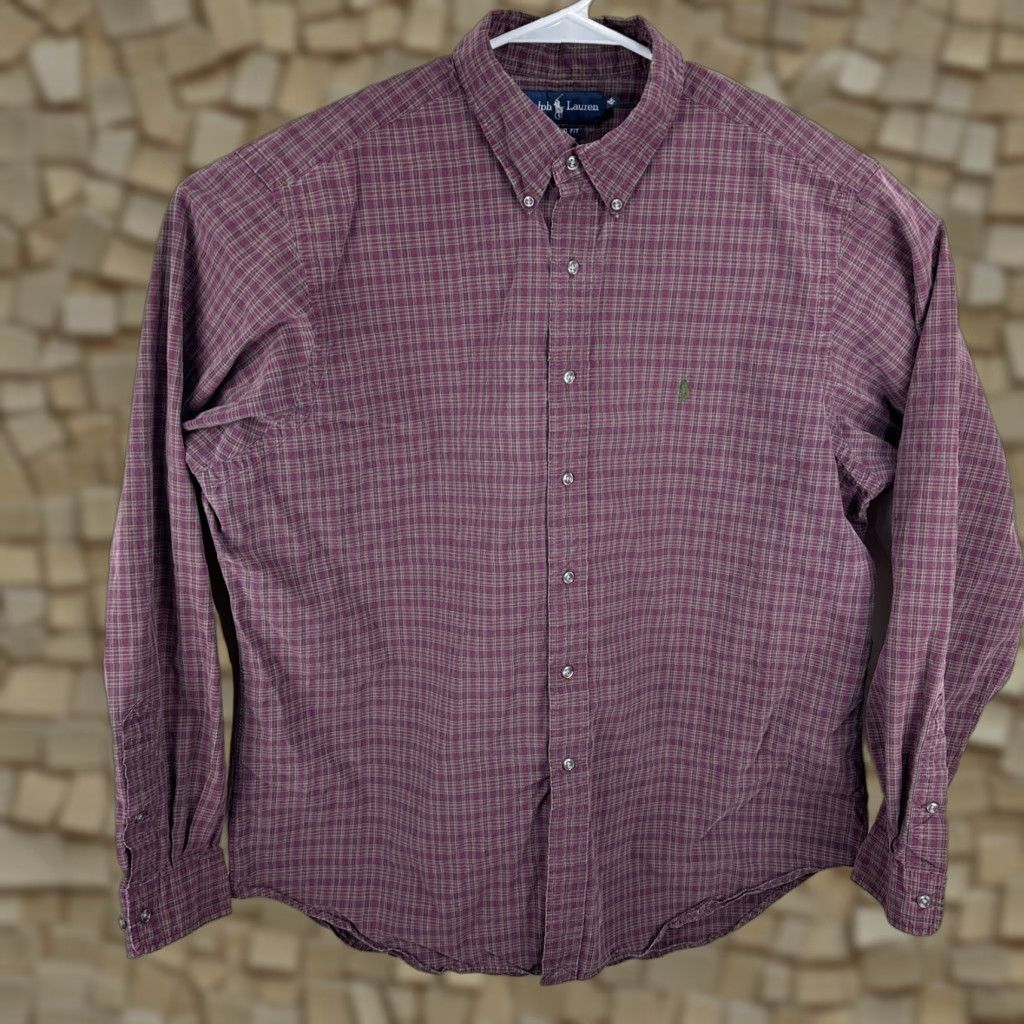 Polo Ralph Lauren VINTAGE Polo Ralph Lauren Mens Classic Fit Shirt XL Plaid Long Sleeve Button Size US XL / EU 56 / 4 - 1 Thumbnail