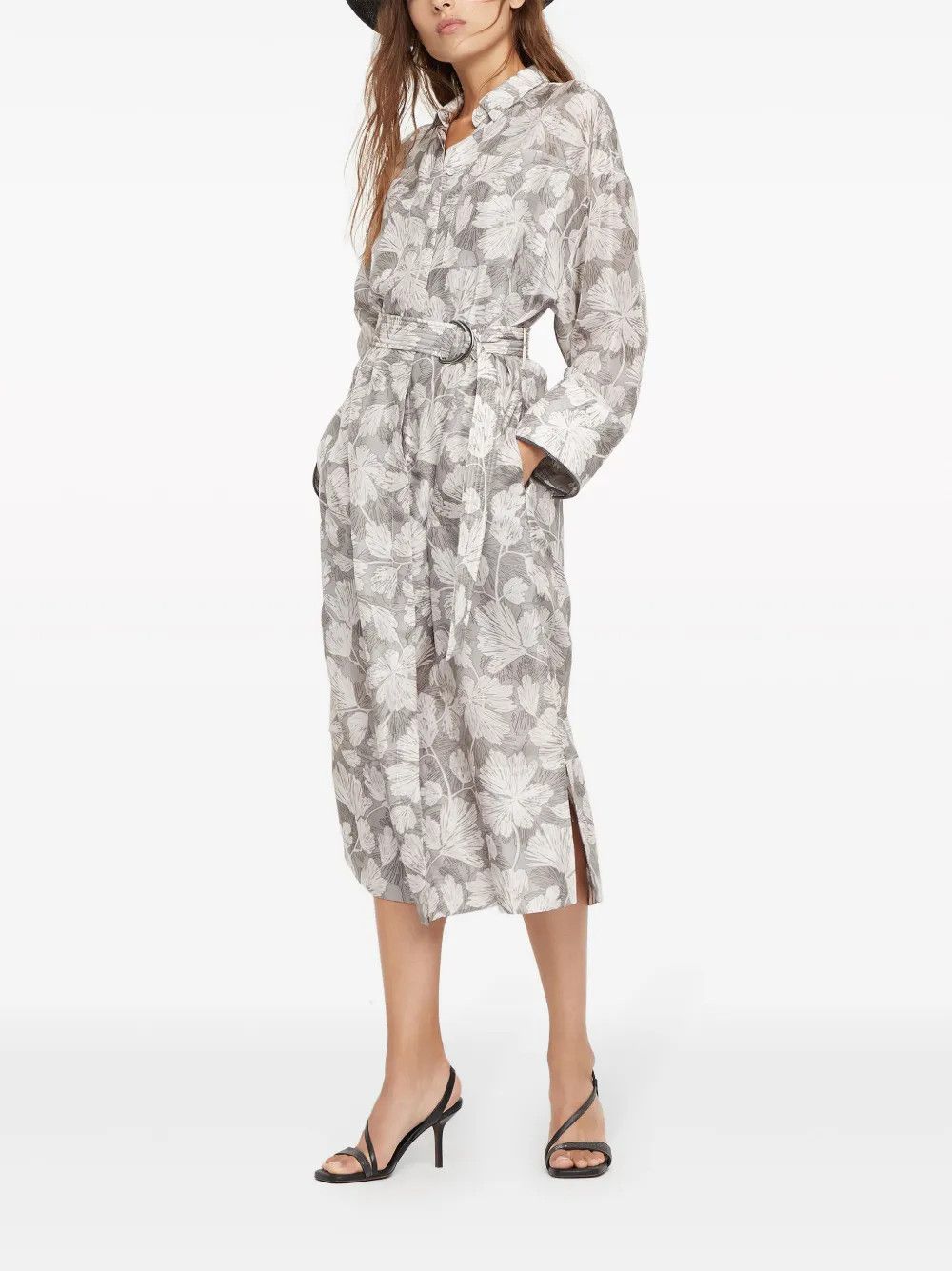 Brunello Cucinelli o1w1db10825 Dress in Gray Size M / US 6-8 / IT 42-44 - 2 Thumbnail
