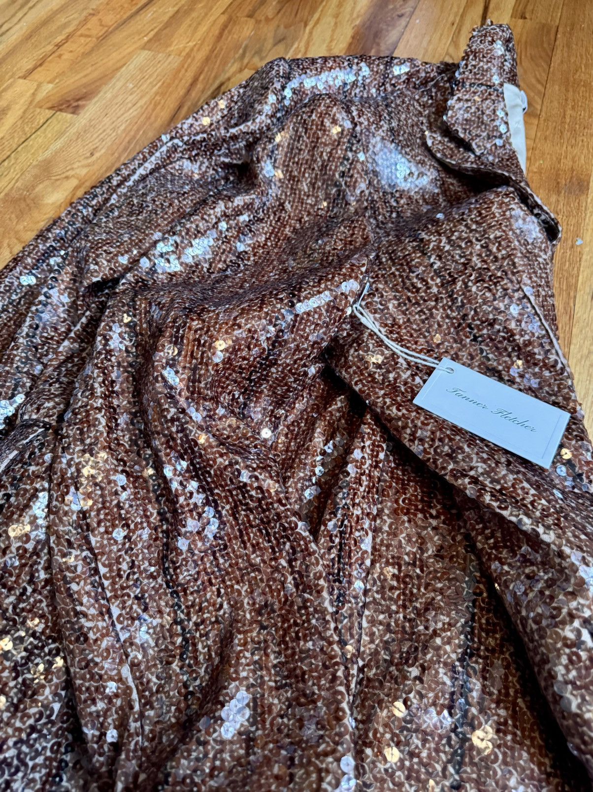Tanner Fletcher Brown sequins blazer - Tanner Fletcher Size L / US 10 / IT 46 - 7 Thumbnail