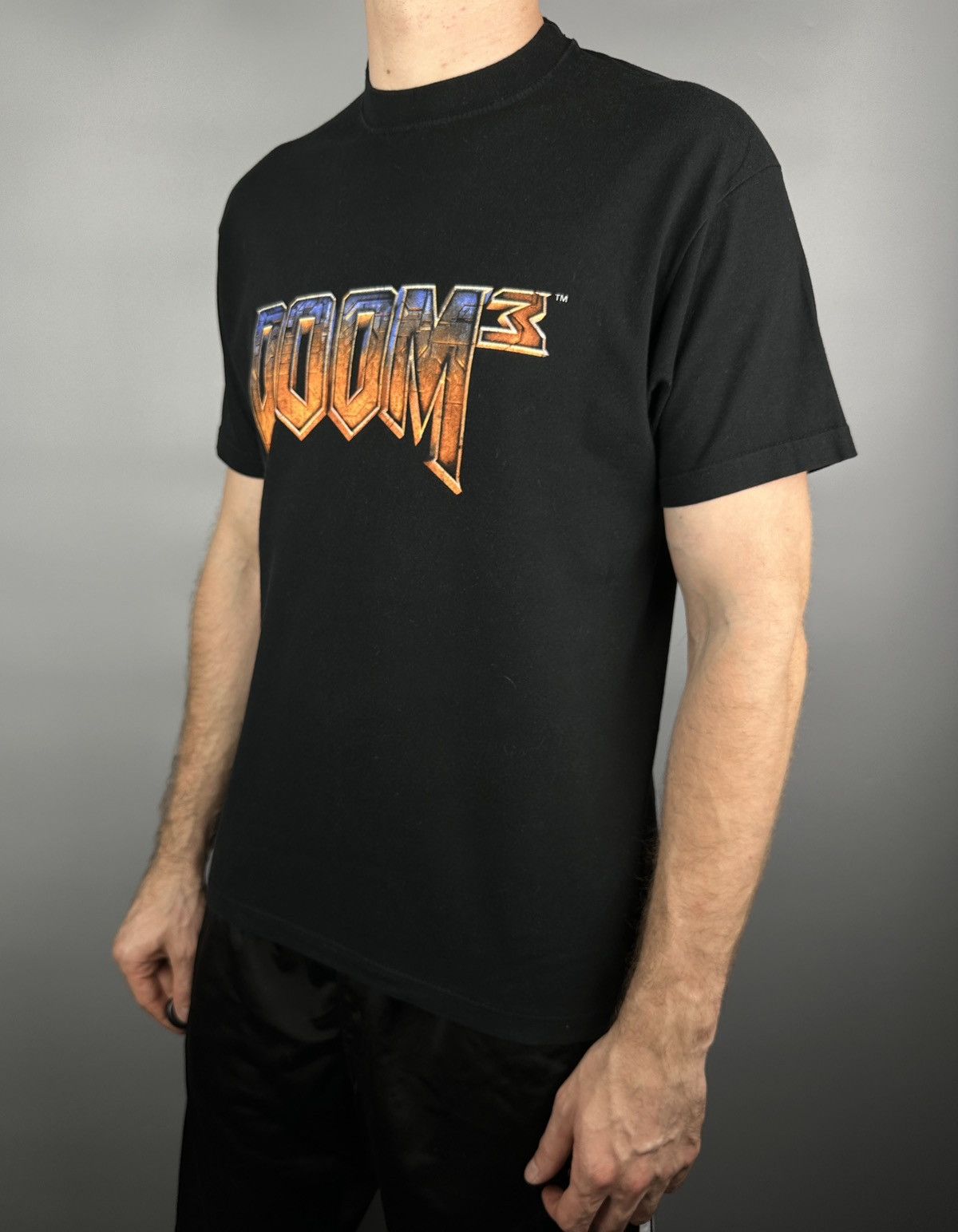 Vintage 2004 Vintage Doom 3 Video Game Promo Graphic T Shirt Tee Size US M / EU 48-50 / 2 - 9 Thumbnail