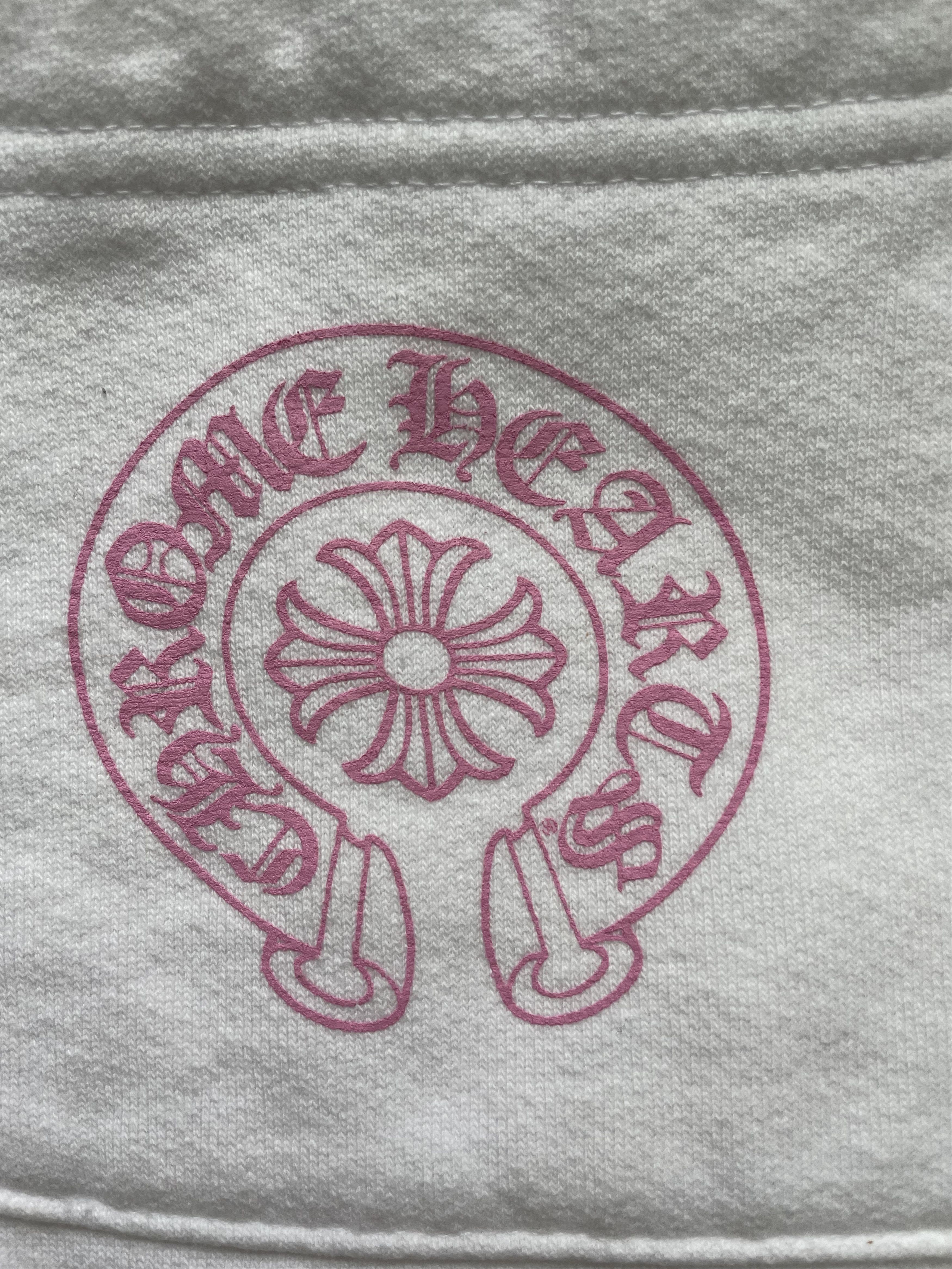 Chrome Hearts Chrome Hearts Deadly Doll Horseshoe White Sweatpants Size 29" - 3 Thumbnail