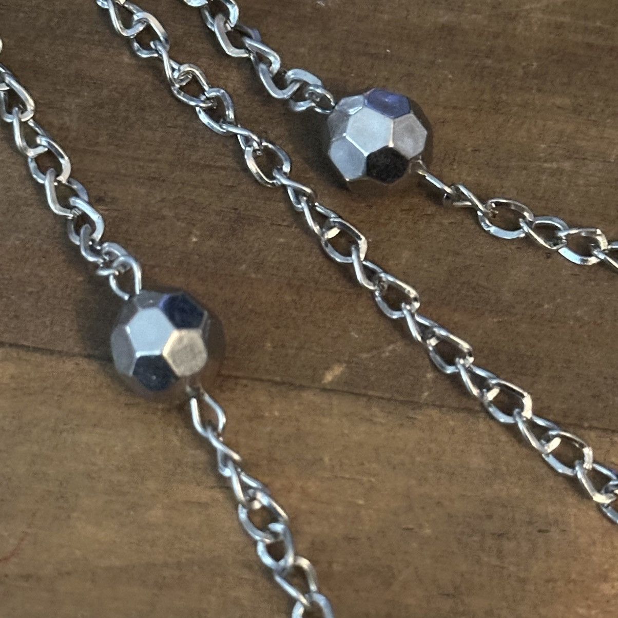 Other Silver tone layered station bead swag necklace Size ONE SIZE - 3 Thumbnail