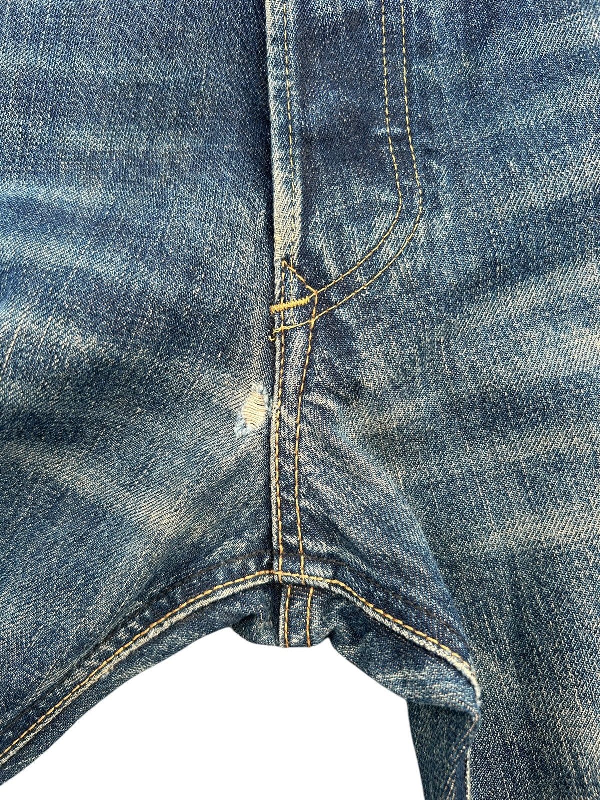 Kapital Thrashed Vintage Lee Riders Selvedge Rusty Denim Jeans Size US 35 - 8 Thumbnail