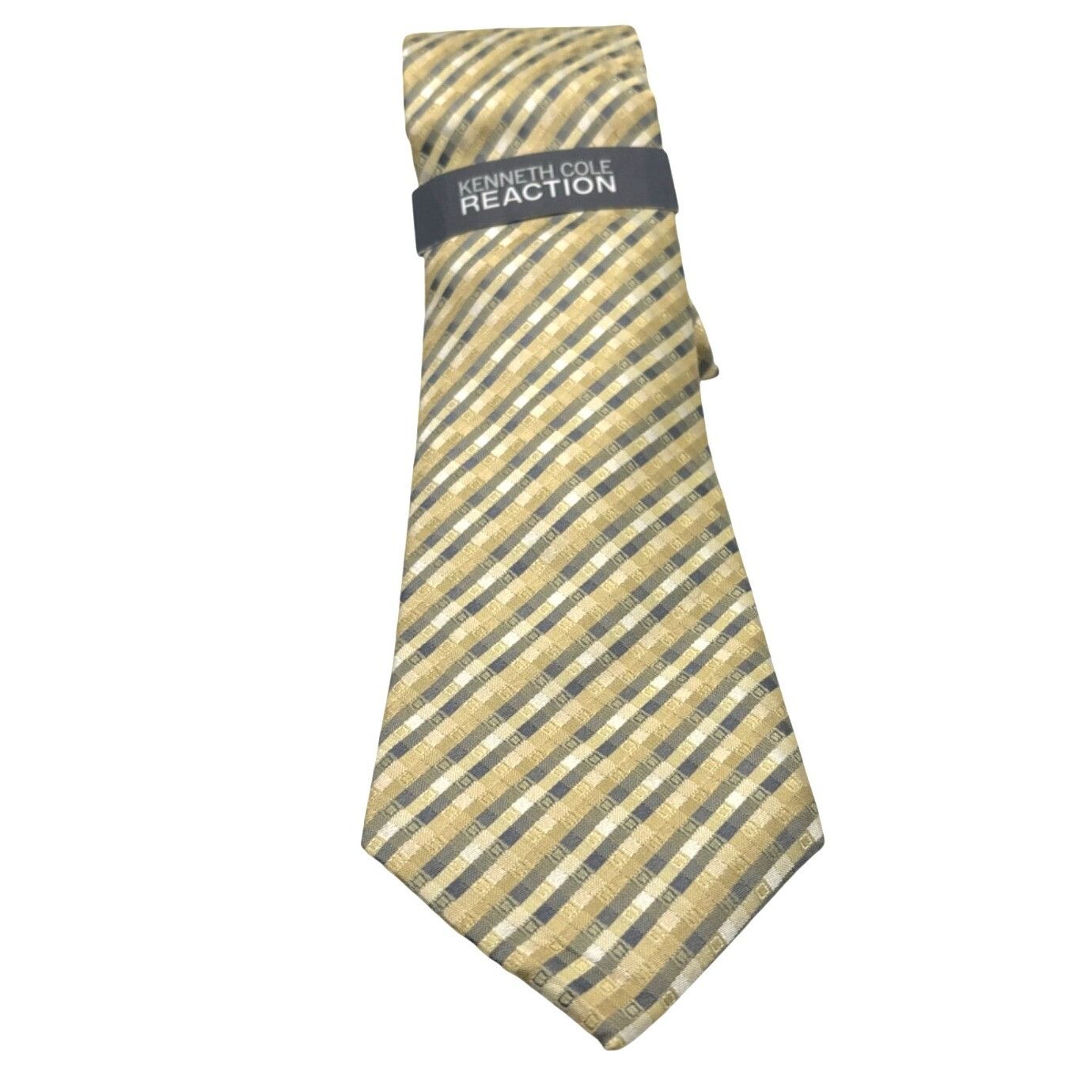 Other Kenneth Cole Reaction City Geo Men's Silk Necktie, Yellow, O Size ONE SIZE - 2 Thumbnail