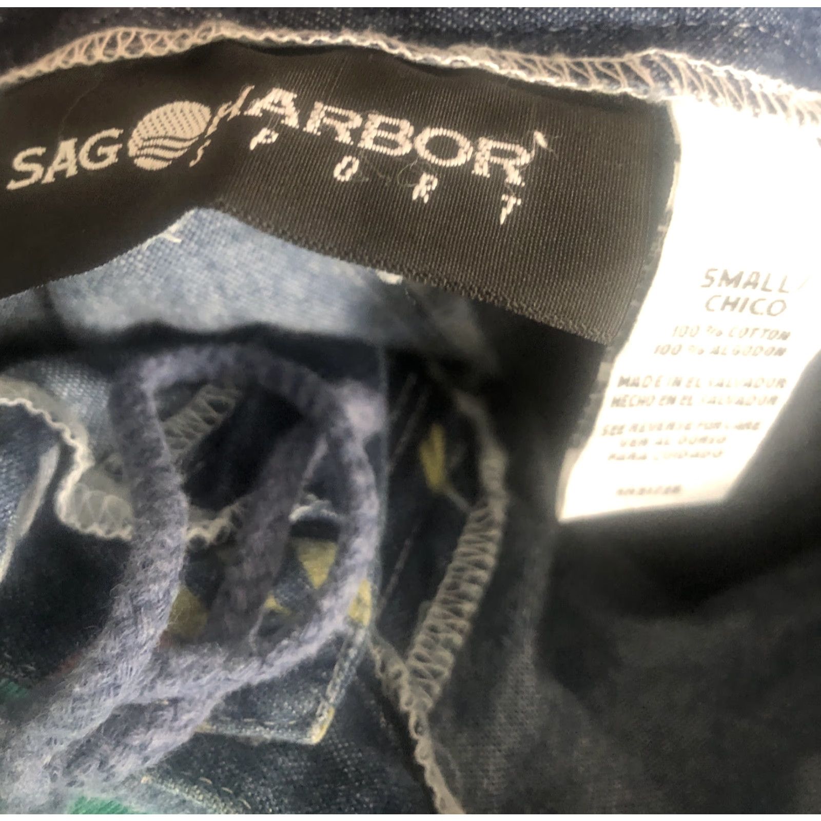 Vintage VINTAGE Sag Harbor Pants Floral Capri Straight Women S Blue 100% Cotton Relaxed 90s Pockets Easy Care Size 28" / US 6 / IT 42 - 5 Thumbnail