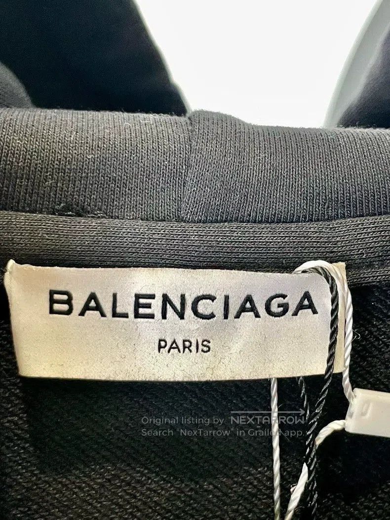 Balenciaga Balenciaga Black Hooded Sweatshirt Size US S / EU 44-46 / 1 - 3 Thumbnail