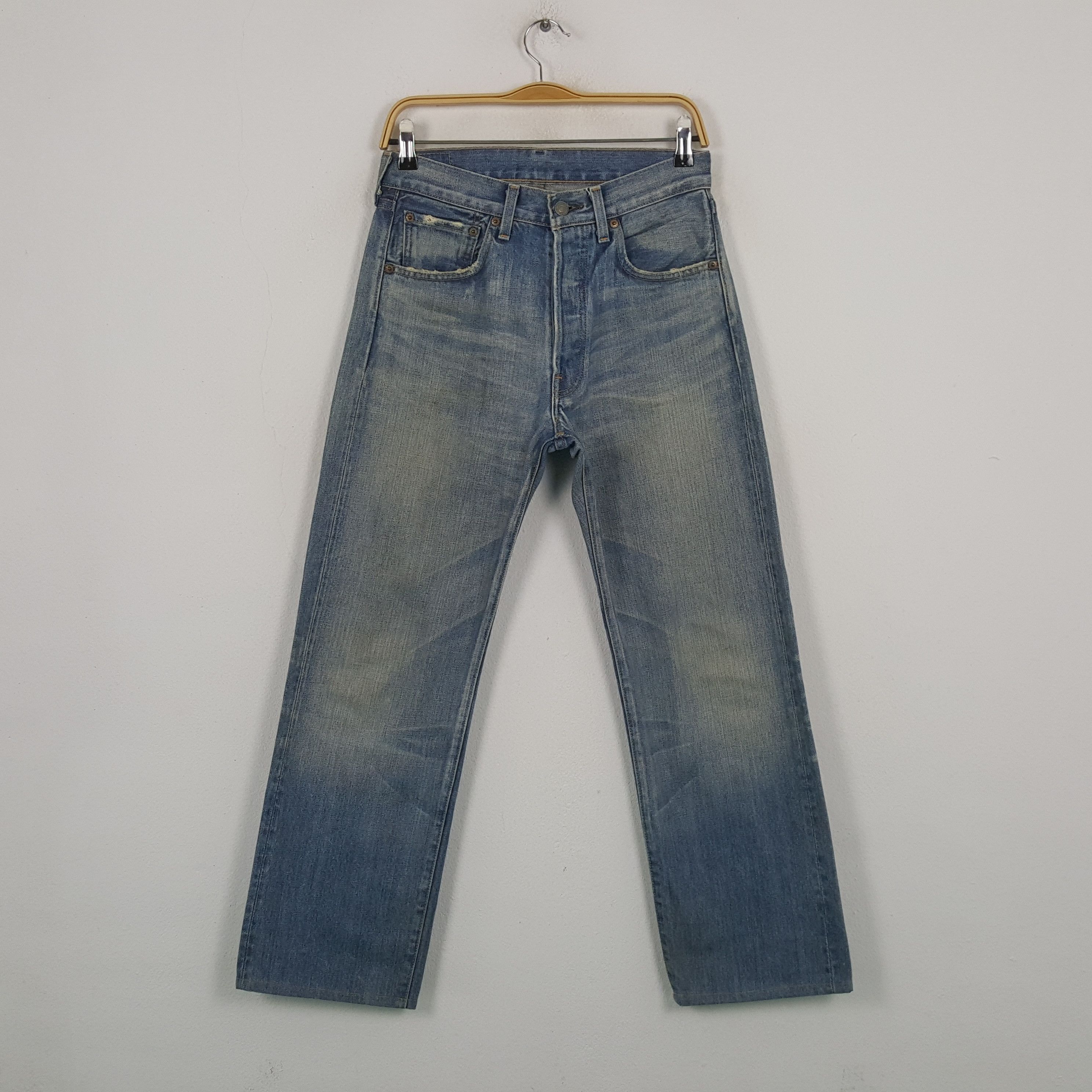 Levi's Vintage Levis 501 Redline Big E Distressed Jeans RR14 Size US 29 - 1 Thumbnail