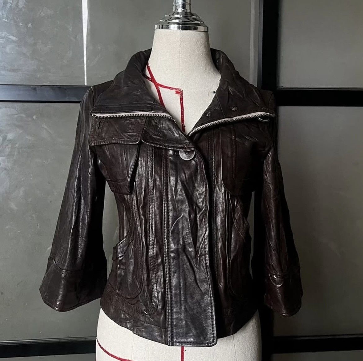 Japanese Brand × Vintage UNTITLED leather jacket super cute Size S / US 4 / IT 40 - 2 Thumbnail