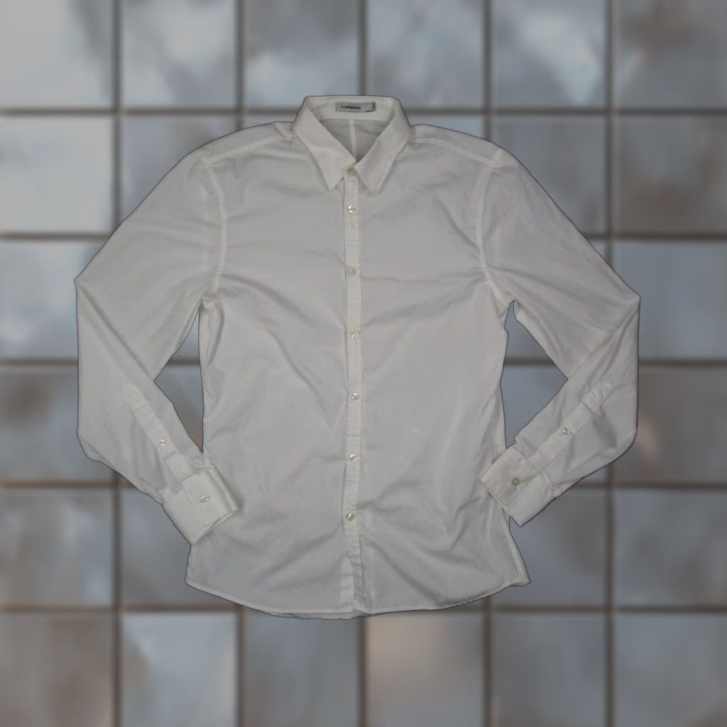 J.Lindeberg J Lindeberg Mens Large White Long Sleeve Button Up Cotton Shirt Size US L / EU 52-54 / 3 - 1 Thumbnail