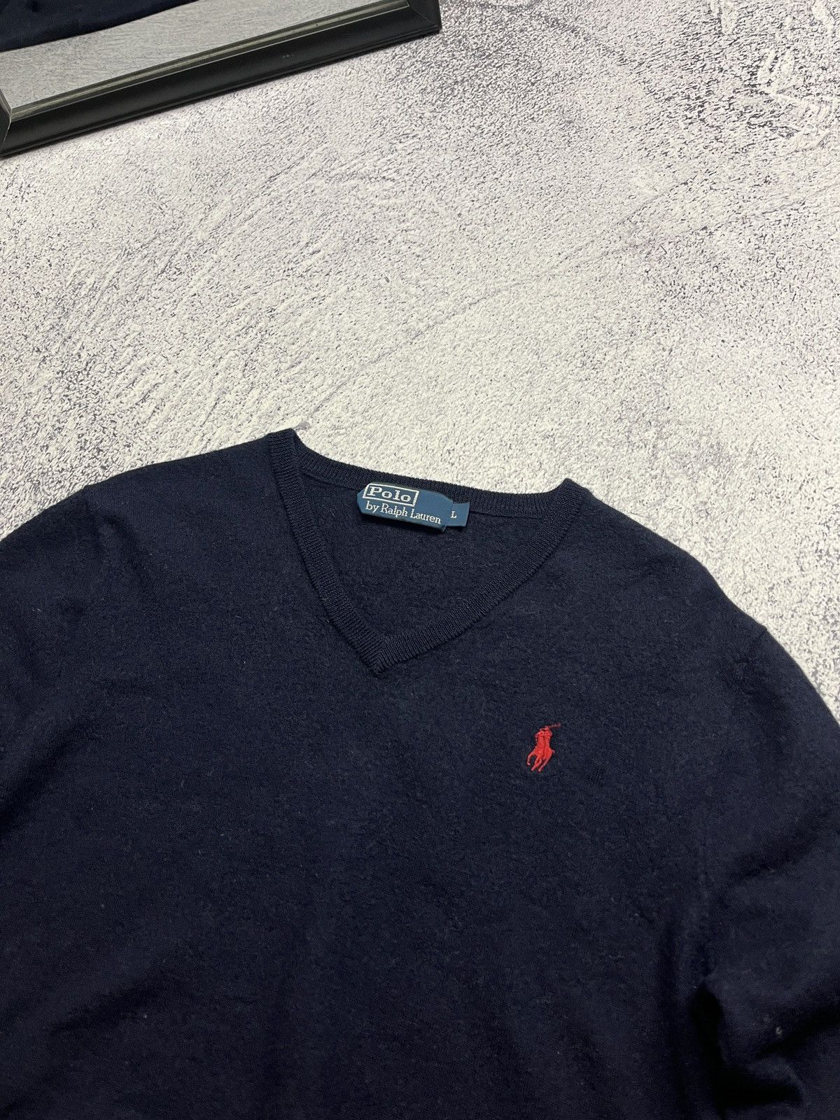 Polo Ralph Lauren × Vintage Luxury Polo Ralph Lauren V-Neck Jumper Merino Wool Sweater Size L / US 10 / IT 46 - 4 Thumbnail