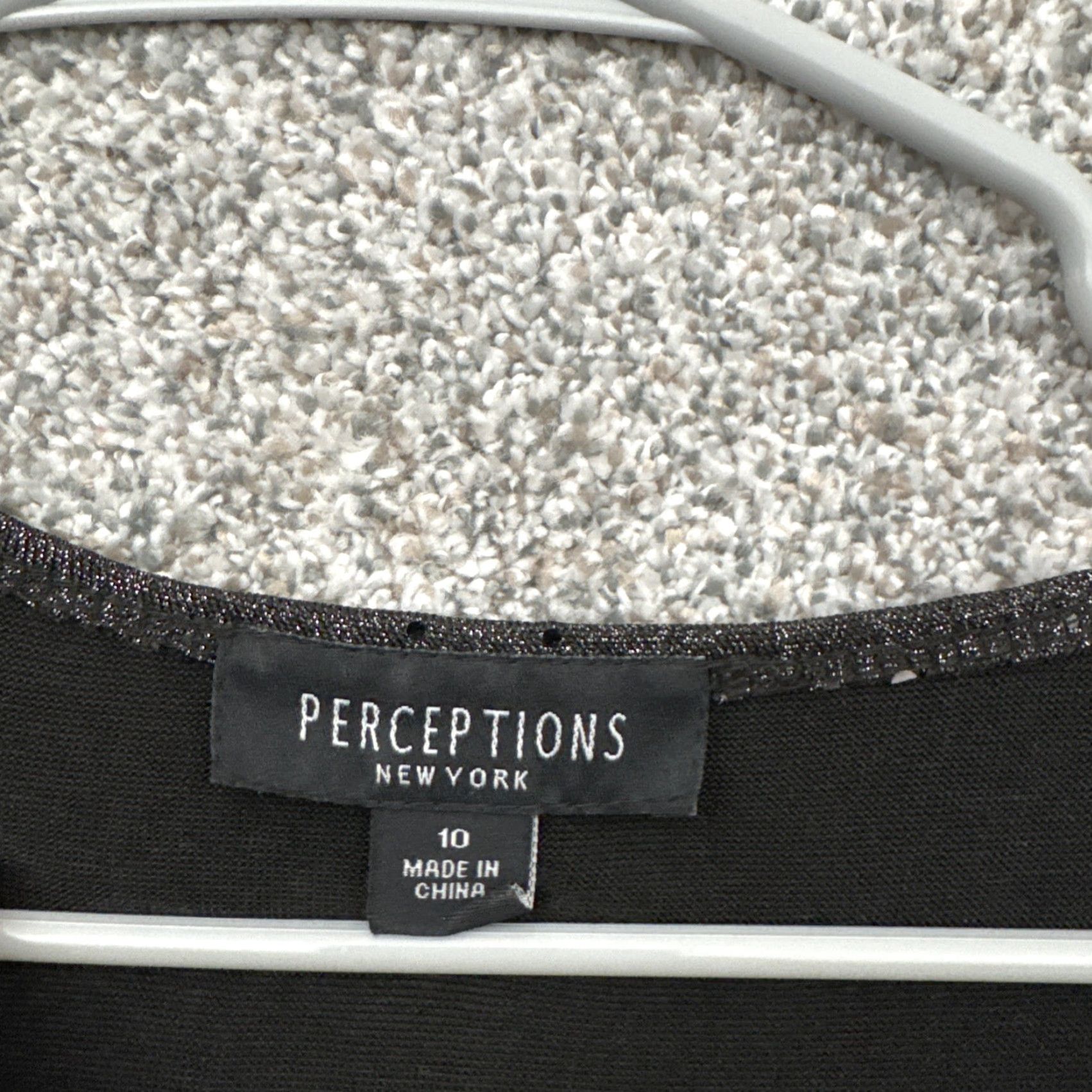 Vintage Perceptions 2 Piece Set Womens Size 10 Sparkly Evening Wear Chic Sleek Luxury Black Jacket Tank Long Sleeve Formal Party/Cocktail Women 10 Size US 10 / IT 40 - 5 Thumbnail