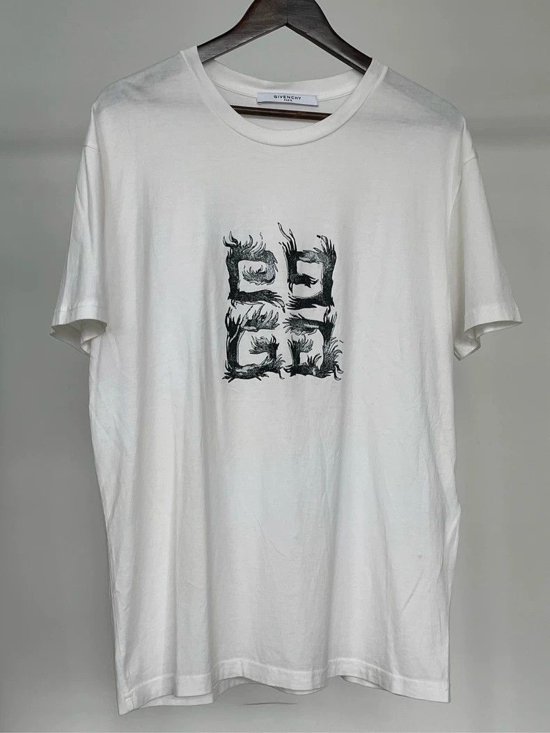 Givenchy Givenchy White Logo Short Sleeve Size US S / EU 44-46 / 1 - 1 Thumbnail