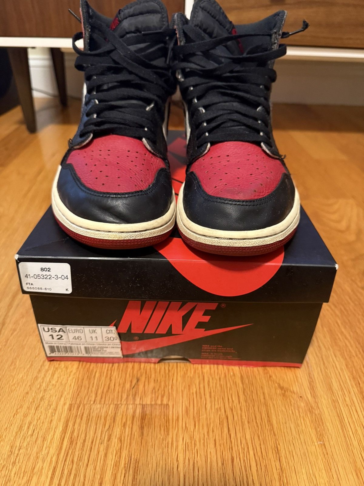 Jordan Brand Air Jordan 11 Bred Toe 2018 Size US 12 / EU 45 - 4 Thumbnail