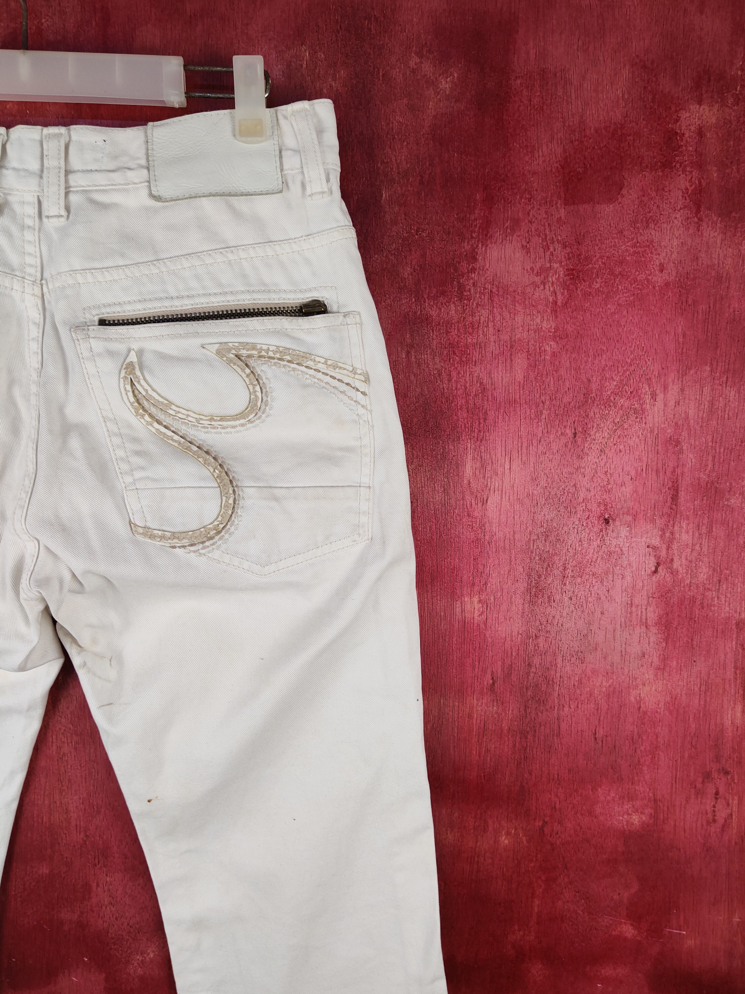 Japanese Brand Cloud 72 White Distressed Ripped Jeans #S2051 Size US 31 - 11 Thumbnail