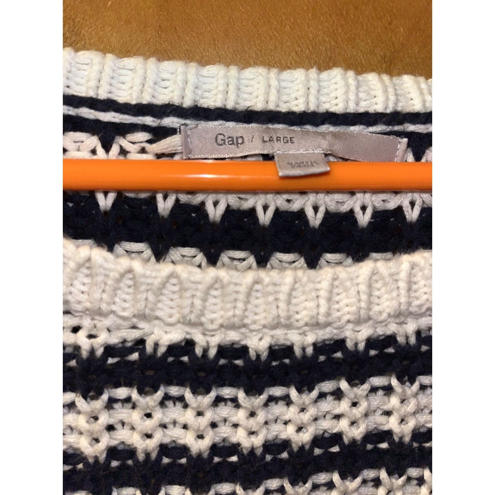 Gap GAP Women's Sweater Pullover Casual Knit 90s Classic Waffle-Knit L Multicolor Size L / US 10 / IT 46 - 2 Thumbnail