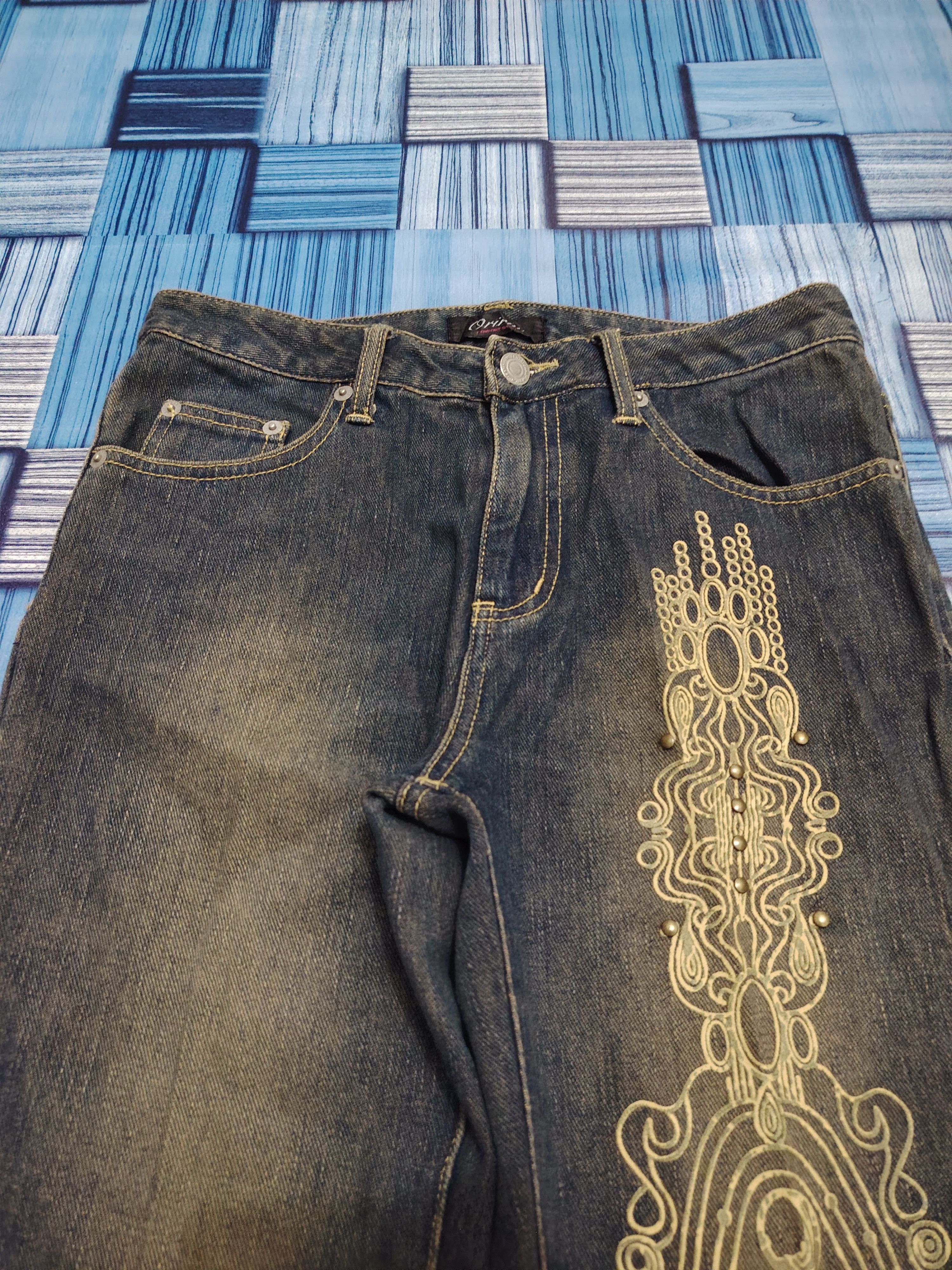 Le Grande Bleu (L.G.B.) 💥Rare design💥 Oririn Japan Bootcut Flared Jeans Size 26" / US 2 / IT 38 - 5 Thumbnail