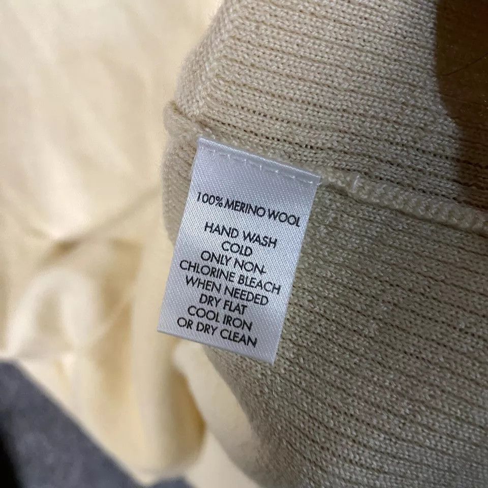 Calvin Klein Calvin Klein Merino Wool Sweater Women's Medium Beige M Size M / US 6-8 / IT 42-44 - 8 Thumbnail