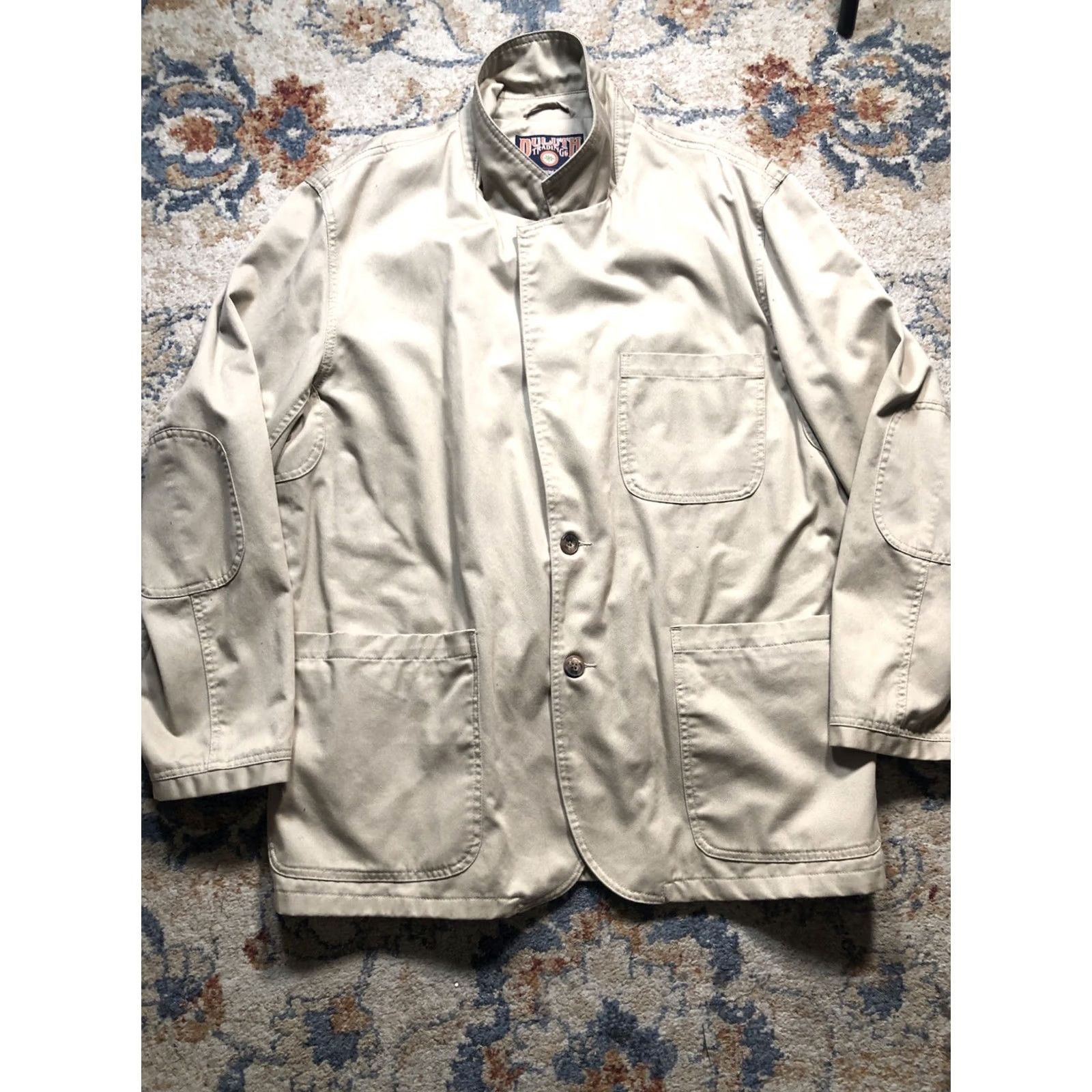 Duluth Trading Company Duluth Cotton Khaki Chore Jacket Mens XL Mid-Length Pockets Windproof Thermal Lined Size US XL / EU 56 / 4 - 7 Thumbnail