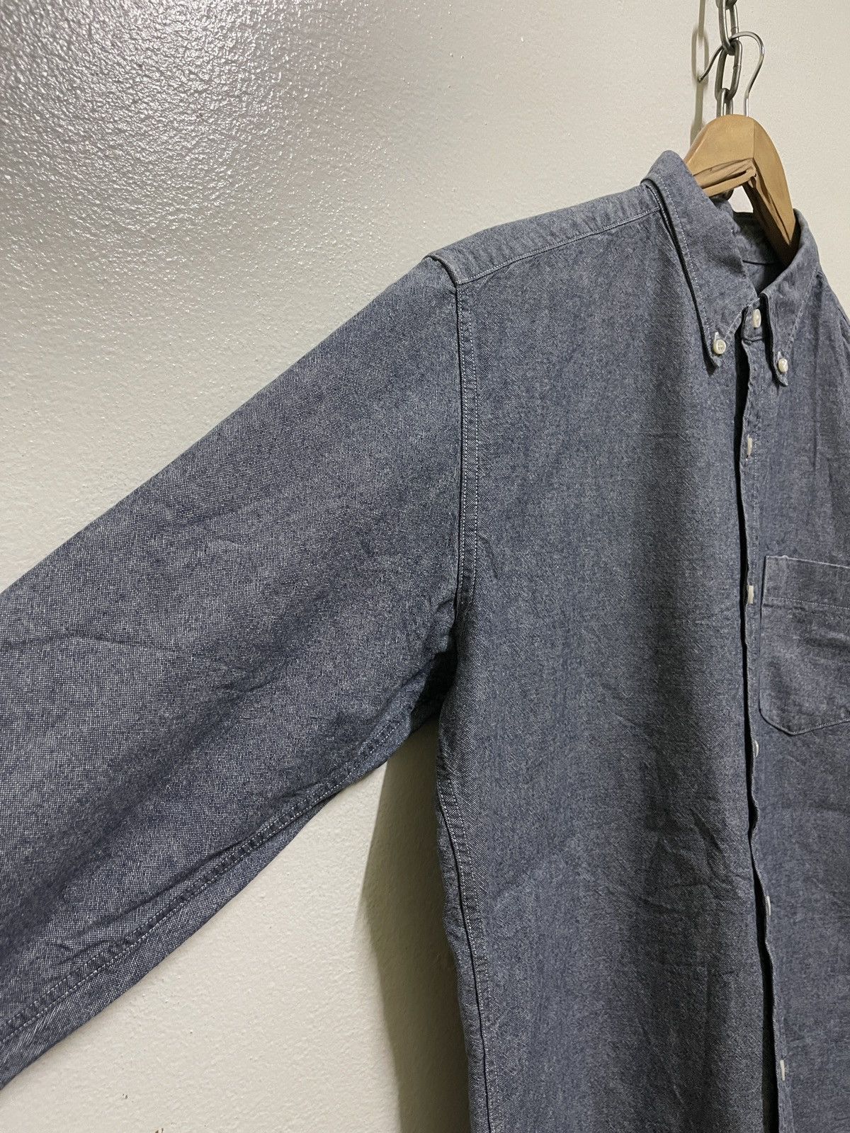 Japanese Brand Warehouse Casual Button Down Chambray Shirt 40 Size US M / EU 48-50 / 2 - 2 Thumbnail