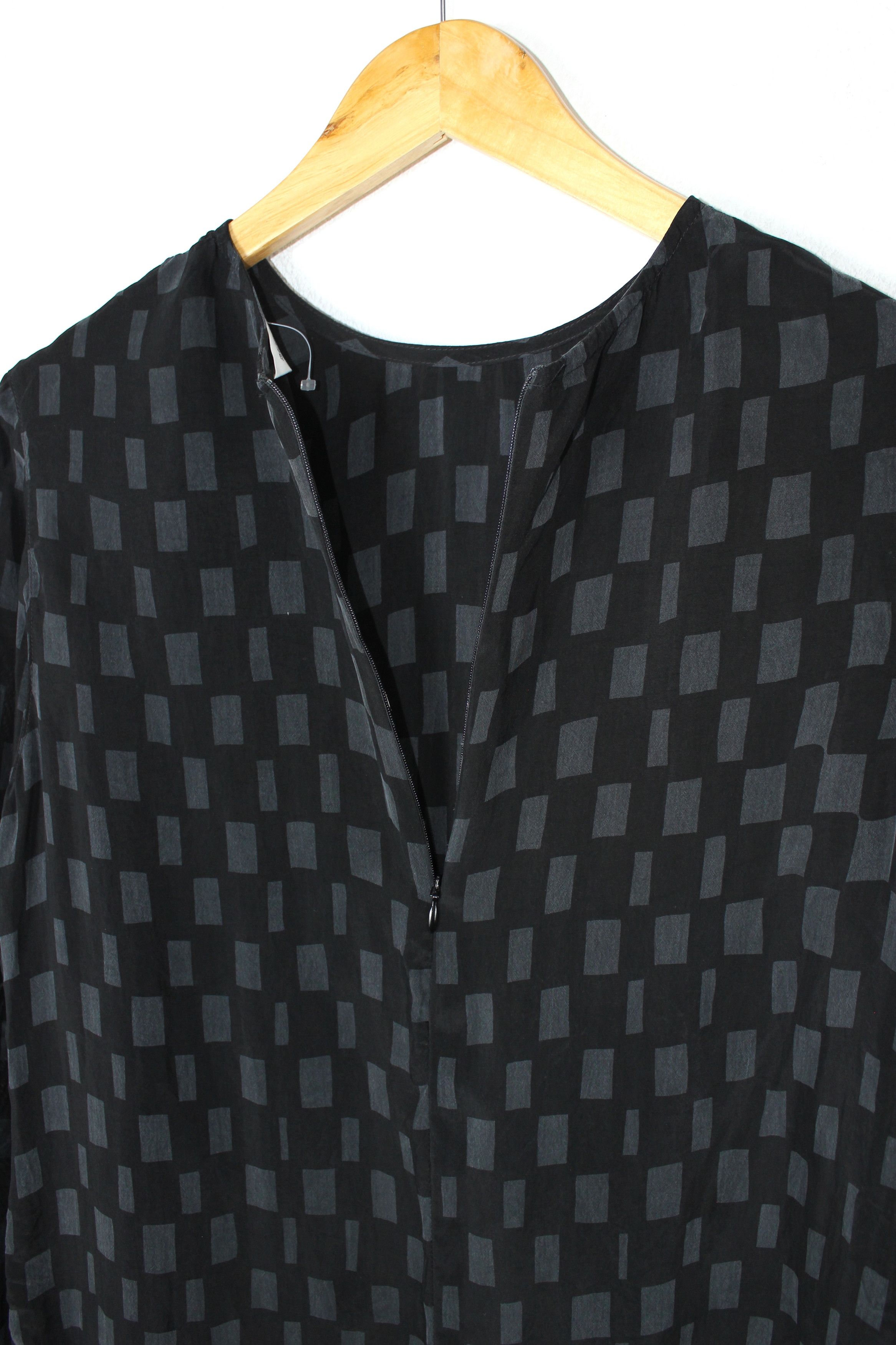 Designer × Marimekko Marimekko Black Geometric Printed Blouse 36 Size XS / US 0-2 / IT 36-38 - 5 Thumbnail